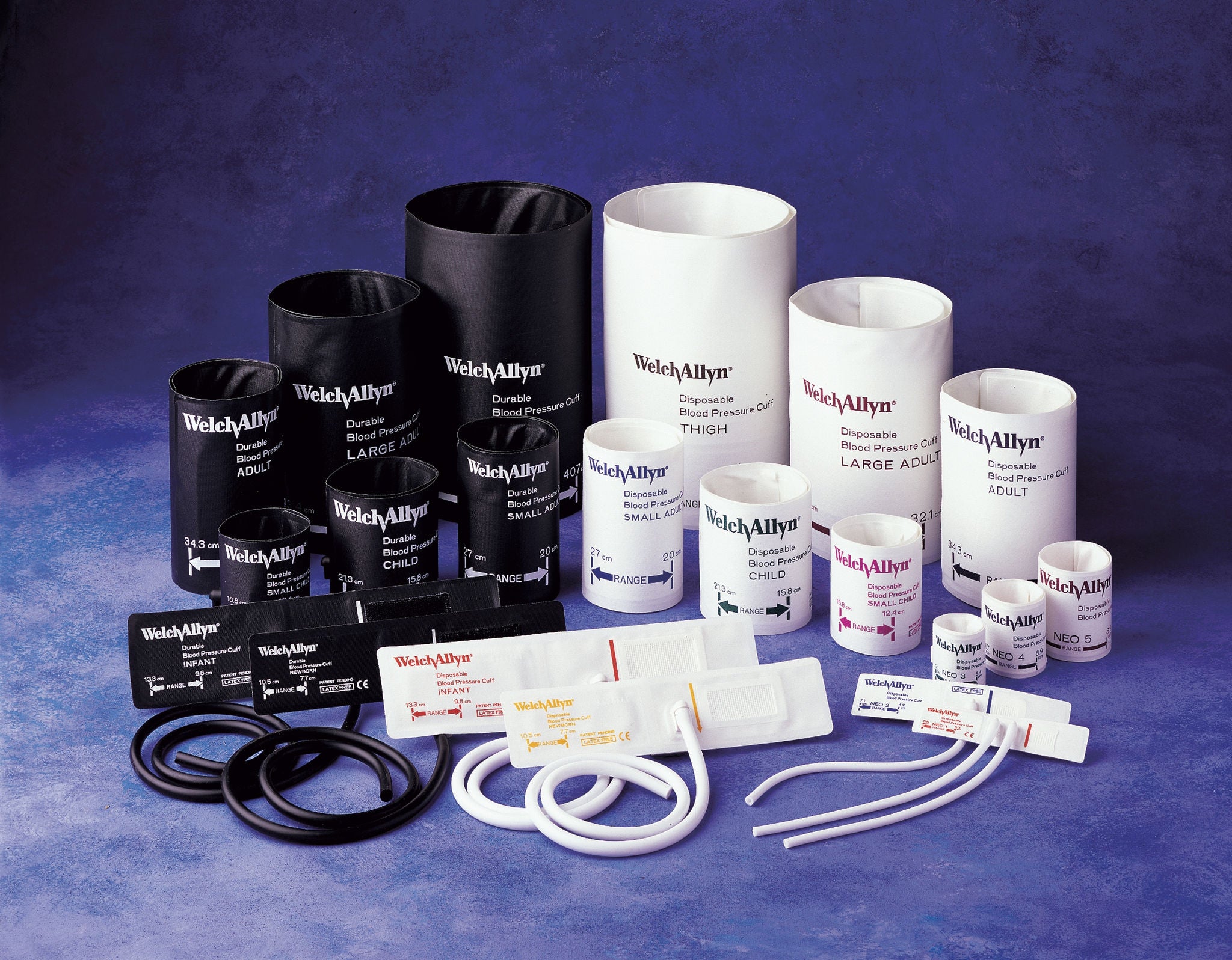 Welch Allyn - REUSE-FP-HAND Reusable Blood Pressure Cuff Set FlexiPort® Assorted Size Range Arm Nylon Cuff Multiple Cuff Sizes