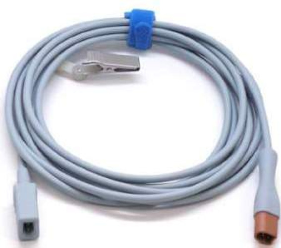 Mindray USA - 040-000091-00 Temperature Cable 400 Series Temperature Probe,Reusable For use with 400 Series Disposable Temperature Probes,