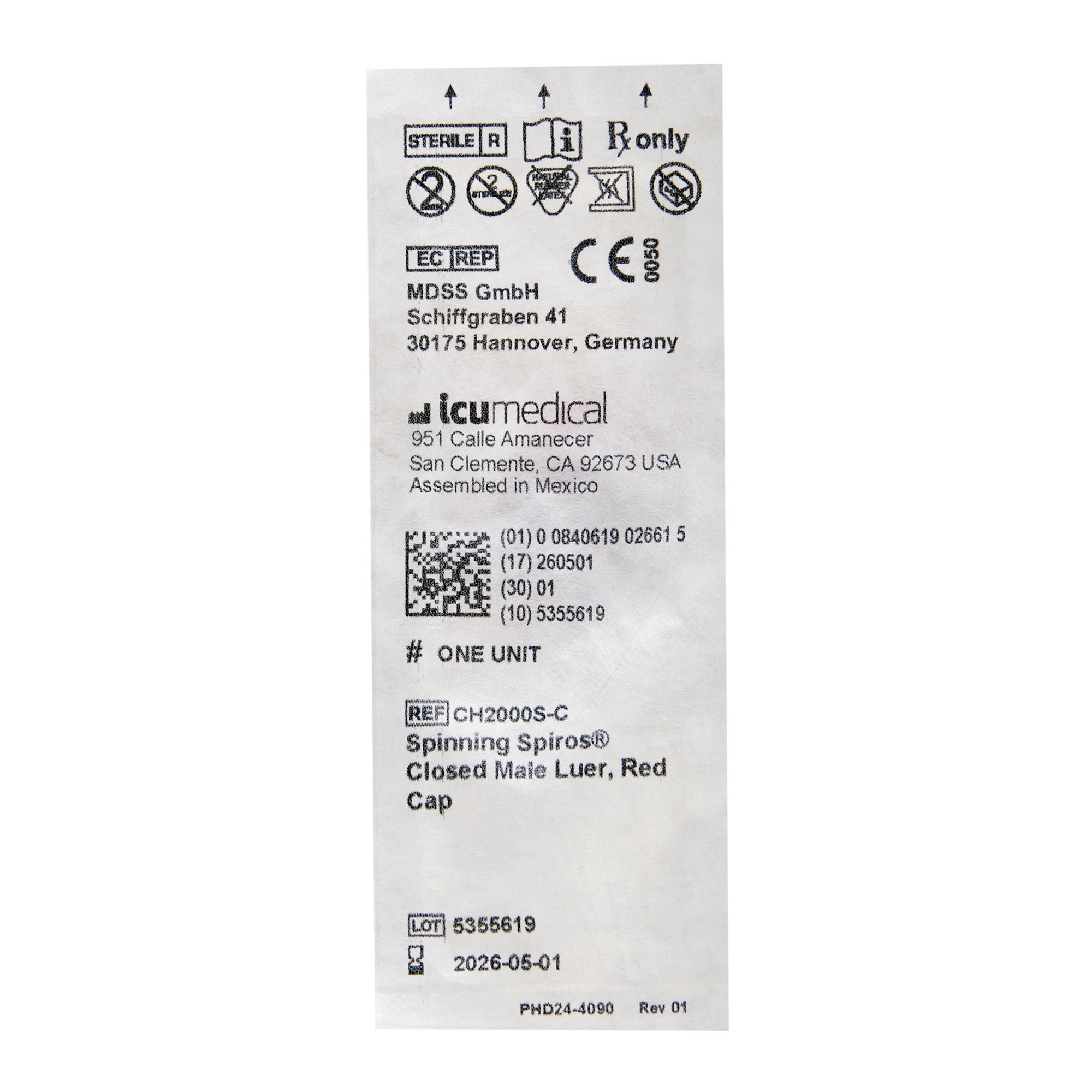 ICU Medical - CH2000S-C IV Connector Spiros®