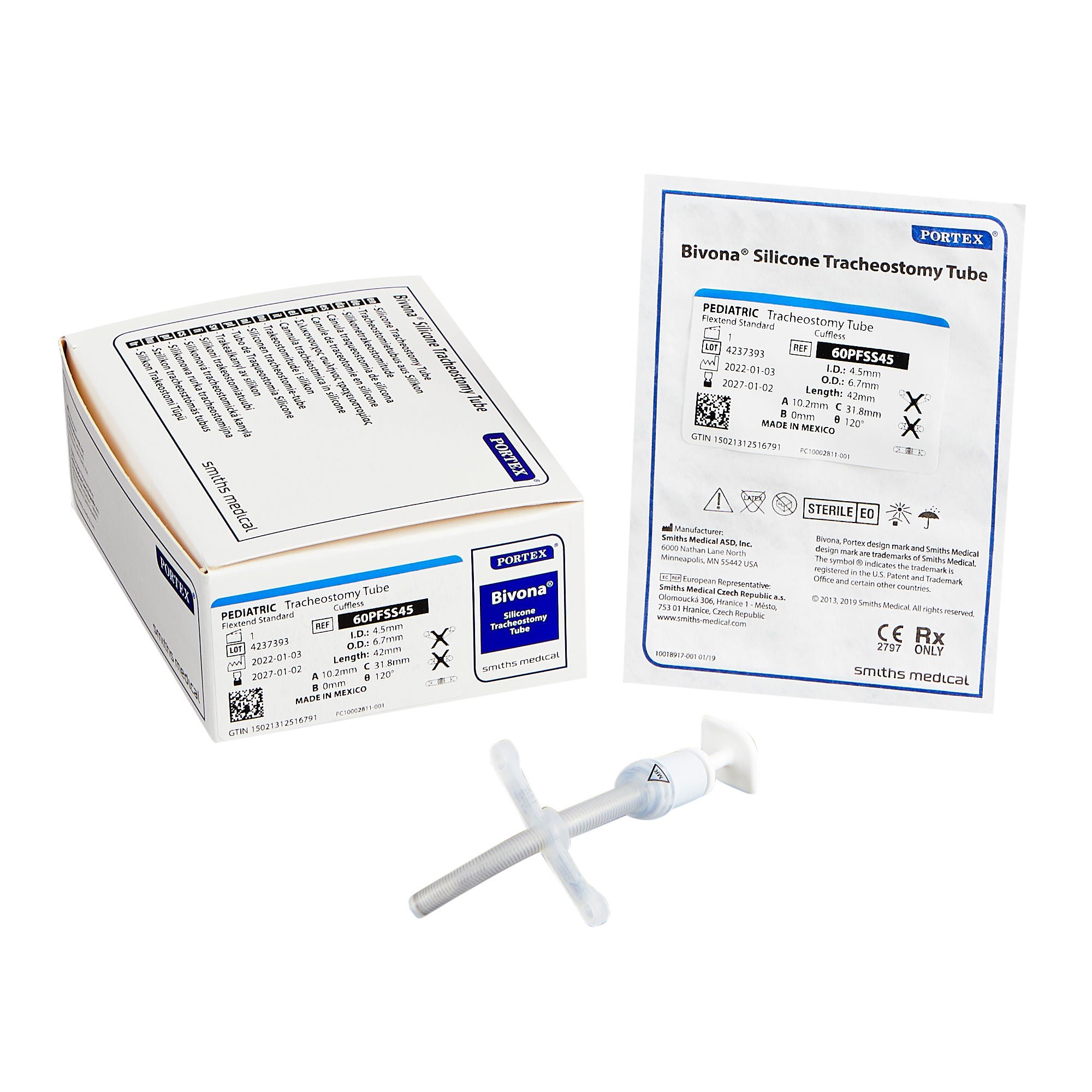 ICU Medical FKA Smiths Medical - 60PFSS45 Bivona® FlexTend™ Plus Tracheostomy Tube