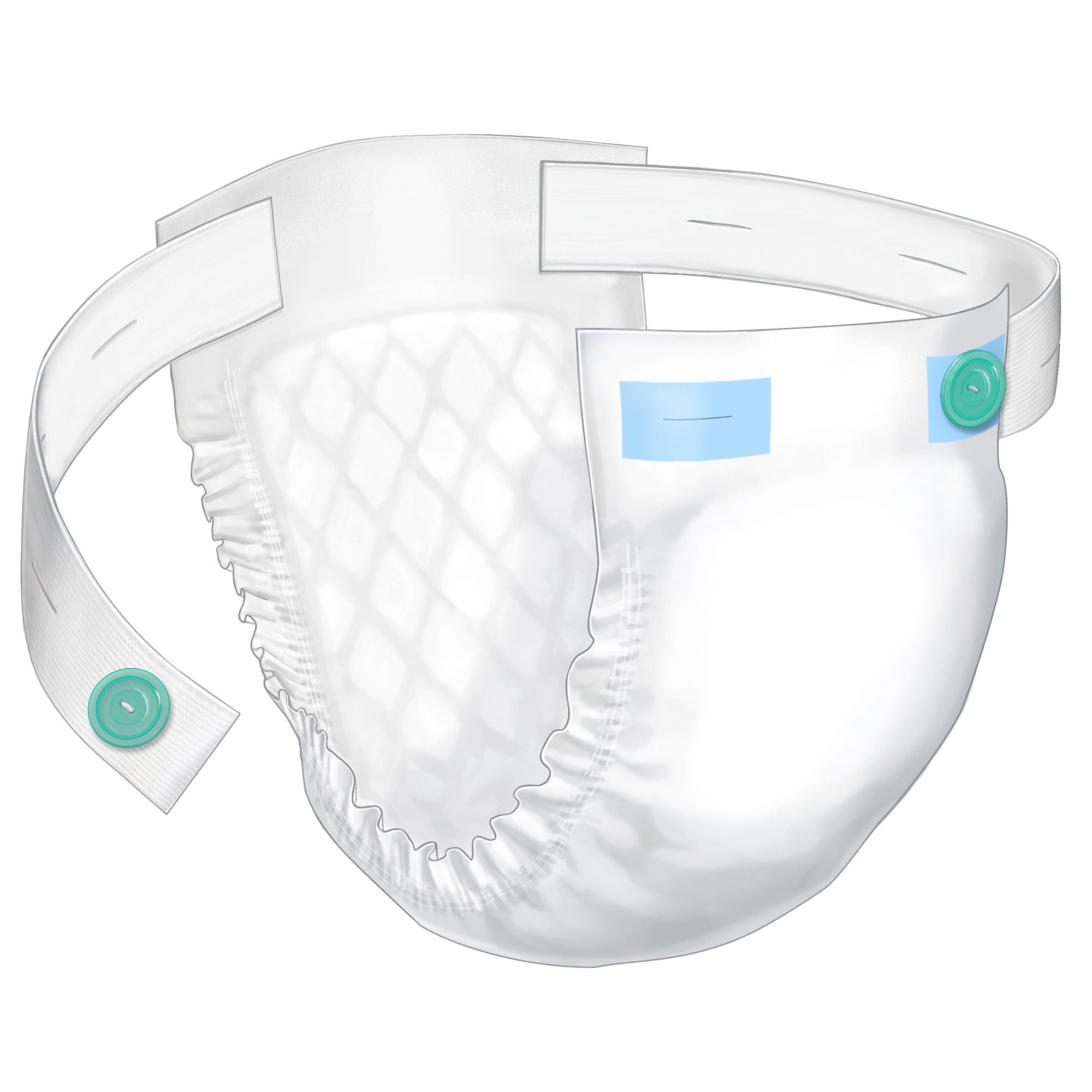 Cardinal - 1058- Incontinence Belted Undergarment Sure Care™ Adult One Size Fits Most Unisex Disposable Heavy Absorbency