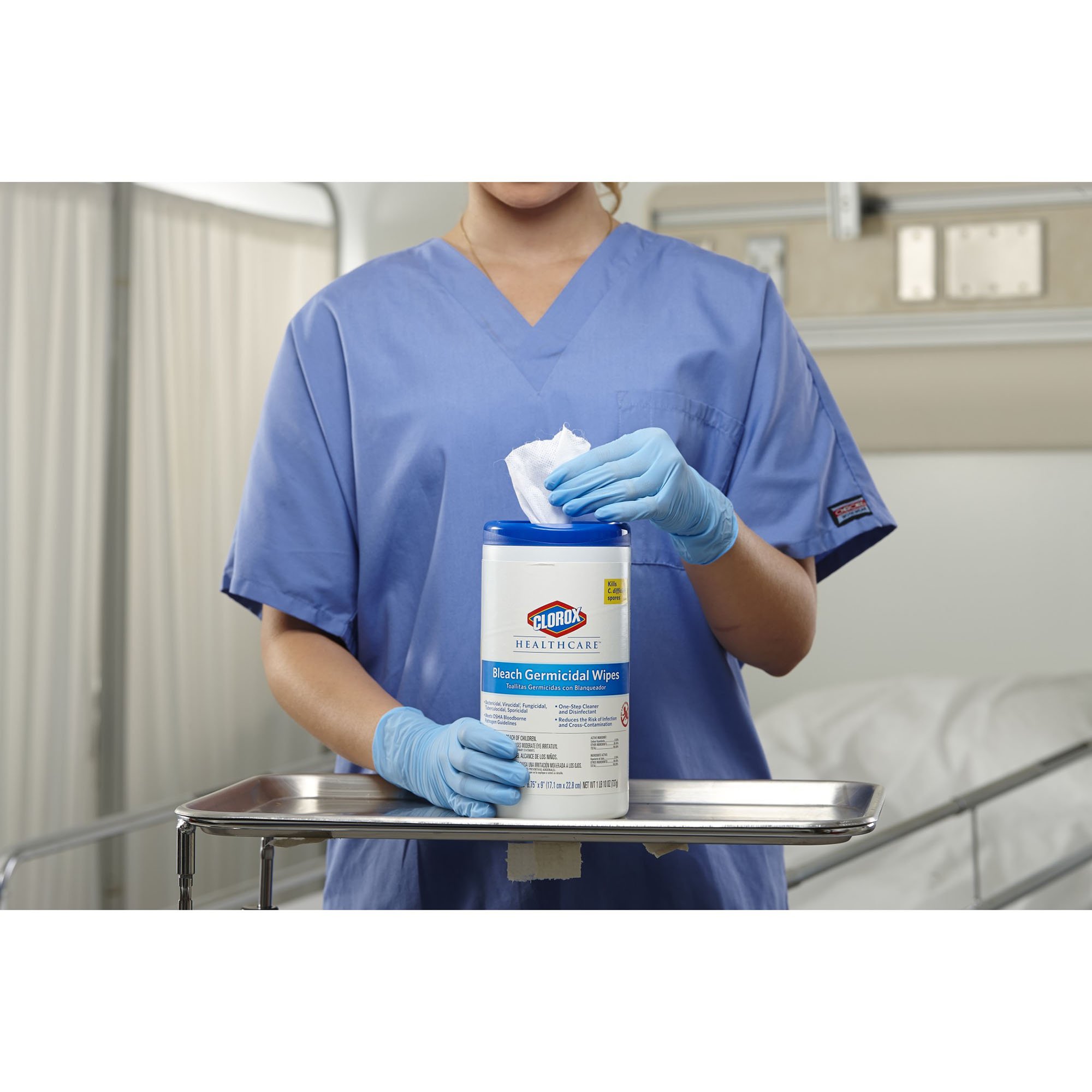 The Clorox Company 30577 - Clorox Healthcare® Bleach Germicidal Wipes, Canister, 150 ct. - 1/Pack, 6/Case