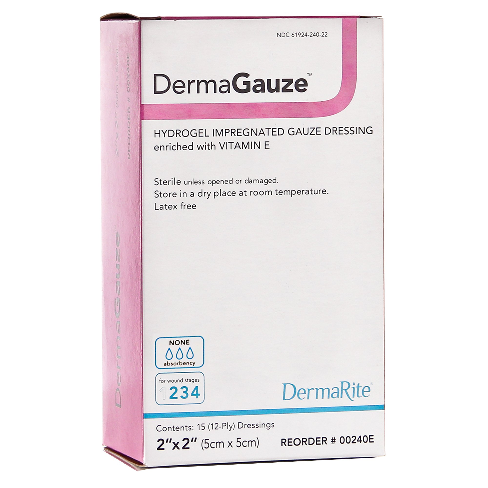 Sion Brands LLC 00240E - DermaGauze® Hydrogel Dressing, 2 x 2 Inch - 1/Each, 15/Box