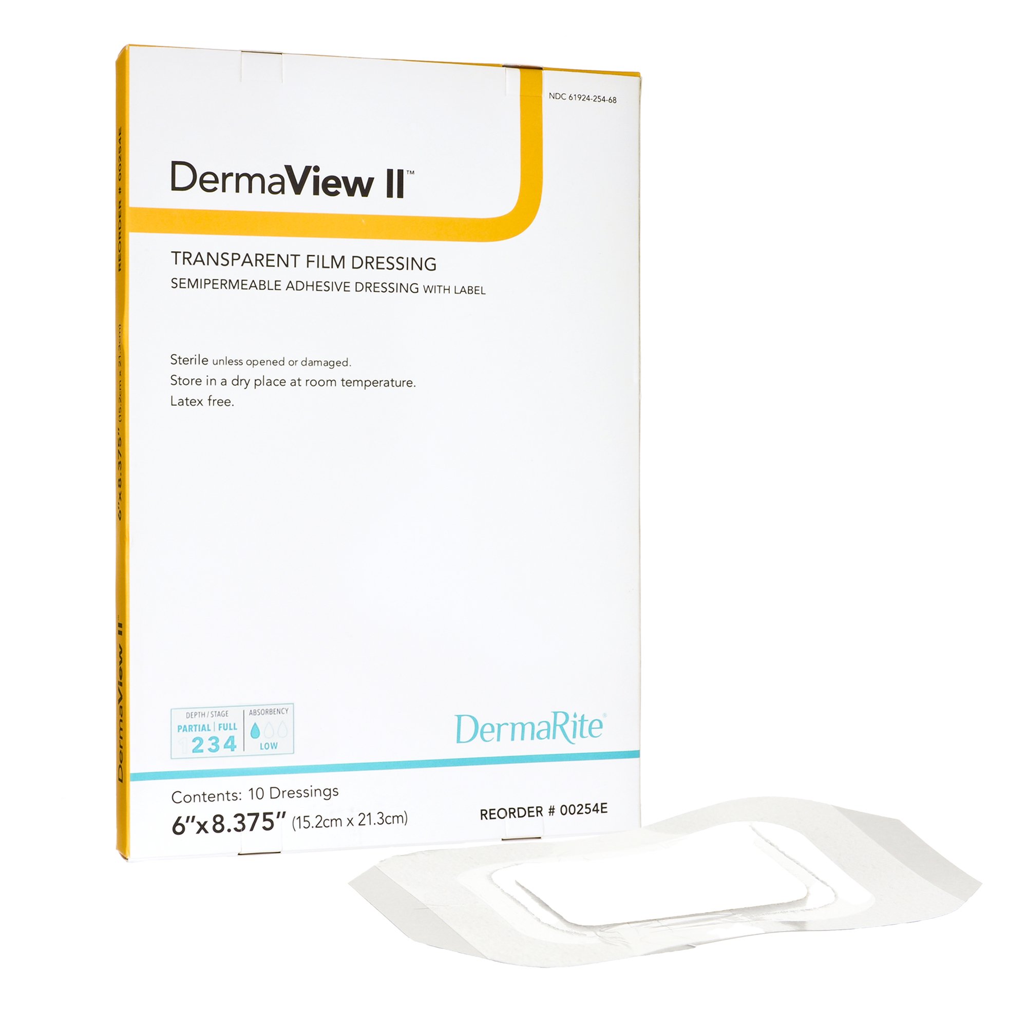 Sion Brands LLC - 00254E DermaView II™ Transparent Film Dressing with Border