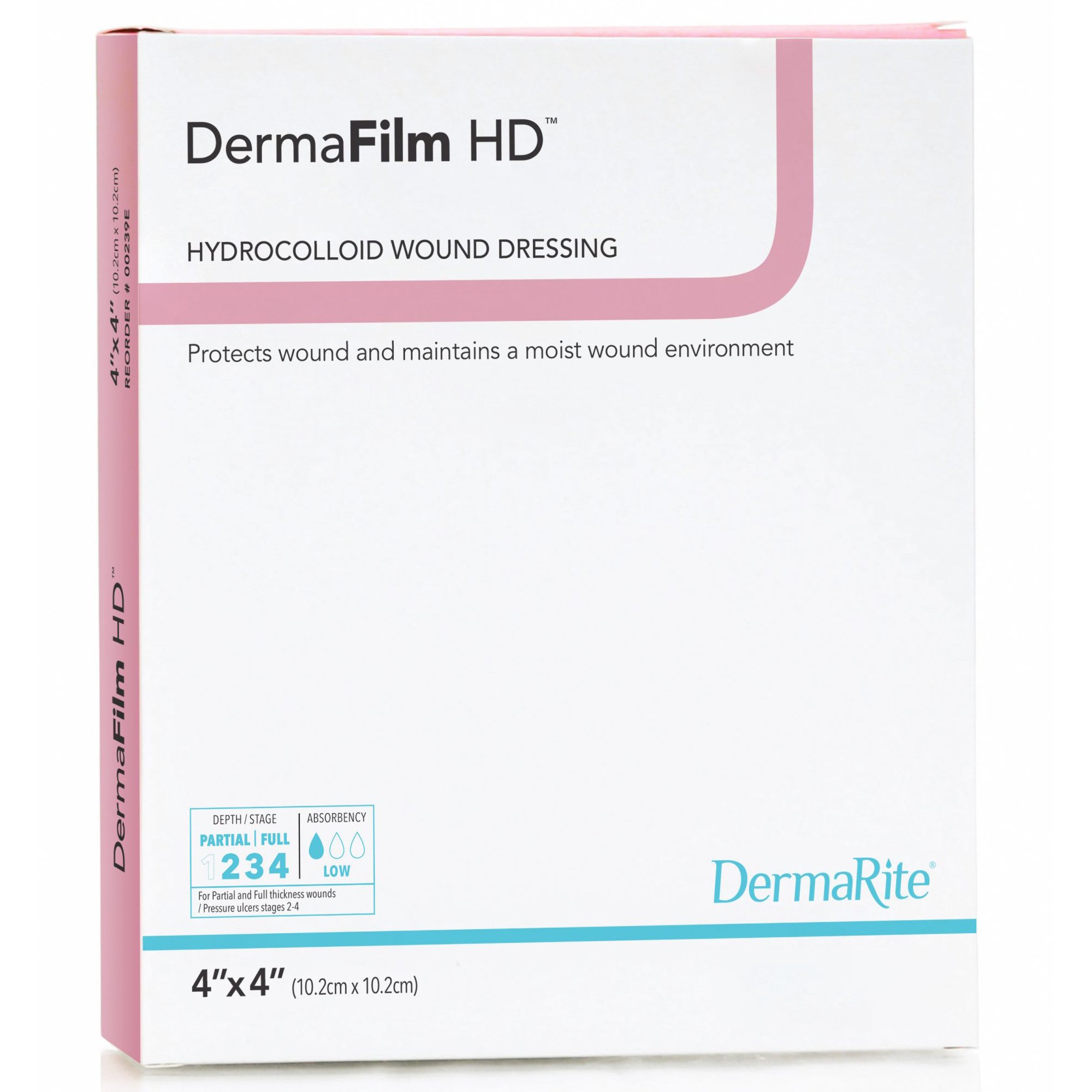 Sion Brands LLC 00219E - DermaFilm® Hydrocolloid Dressing, 4 x 4 Inch - 1/Each, 10/Box