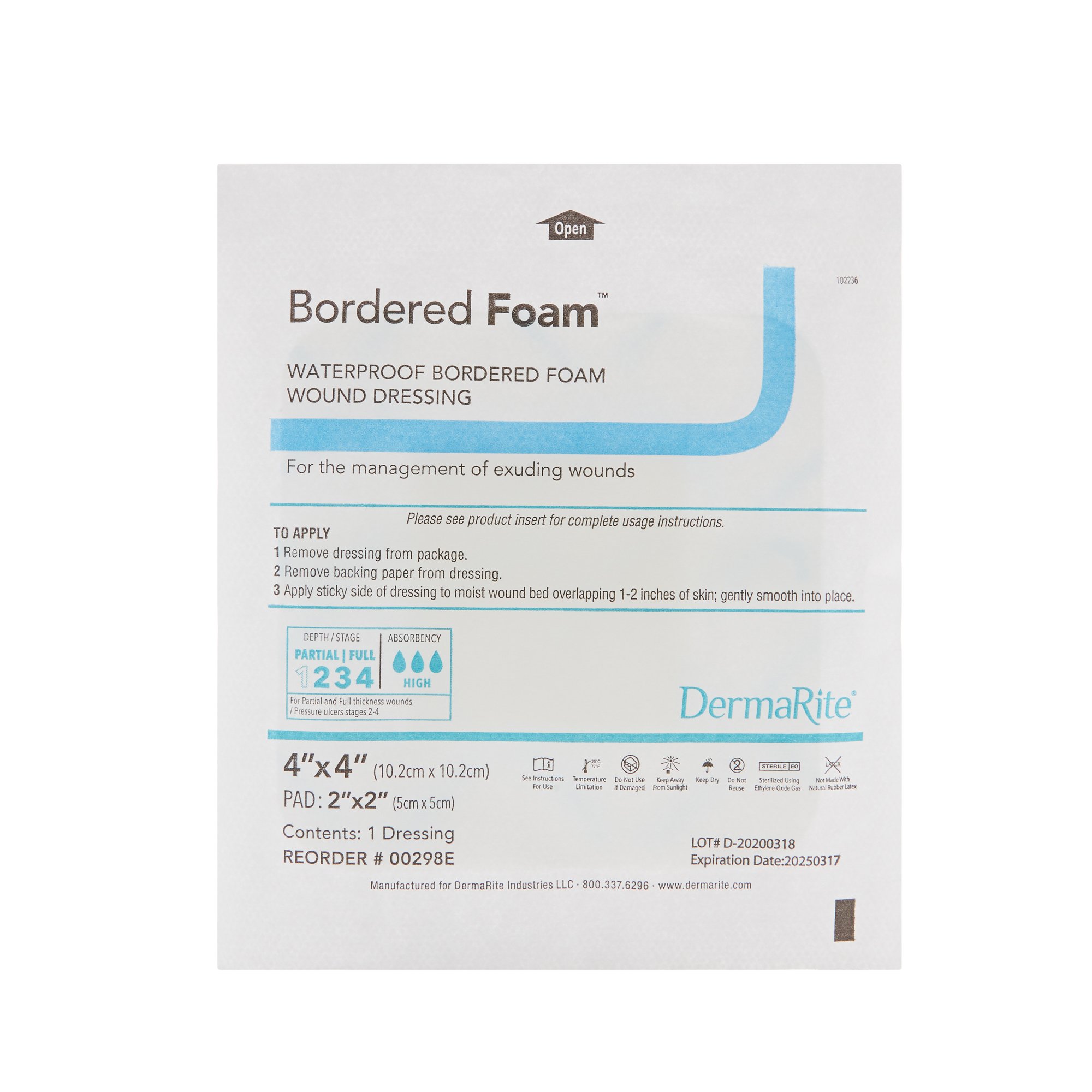 Sion Brands LLC - 00298E BorderedFoam® Foam Dressing