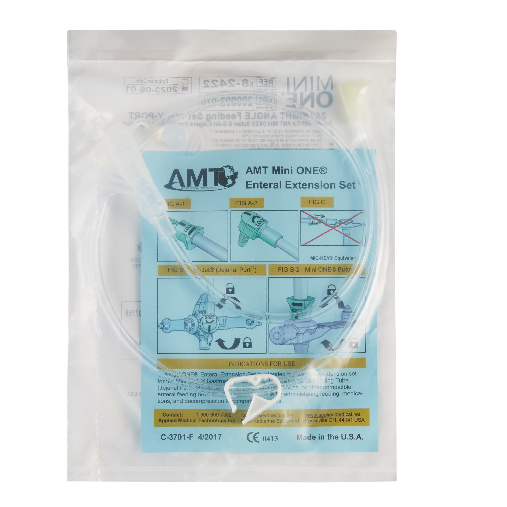Applied Medical Technology Inc 8-2422 - Mini ONE Right Angle Connector with Y-Port - 1/Each, 10/Box