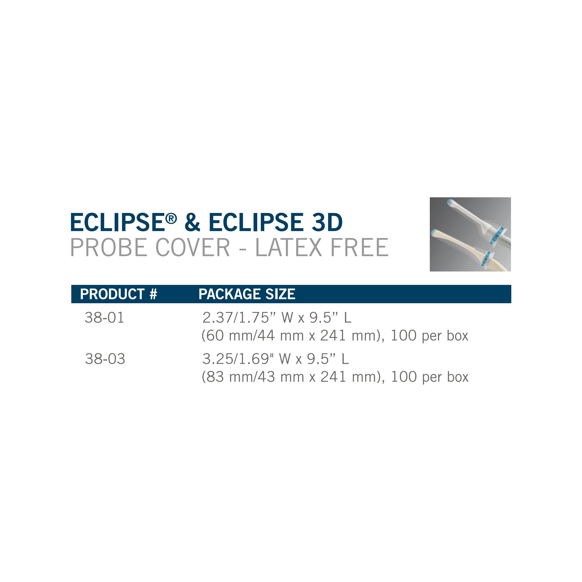 Parker Labs - 38-03 Eclipse® Ultrasound Probe Cover for use with Ultrasound Endocavity Probe