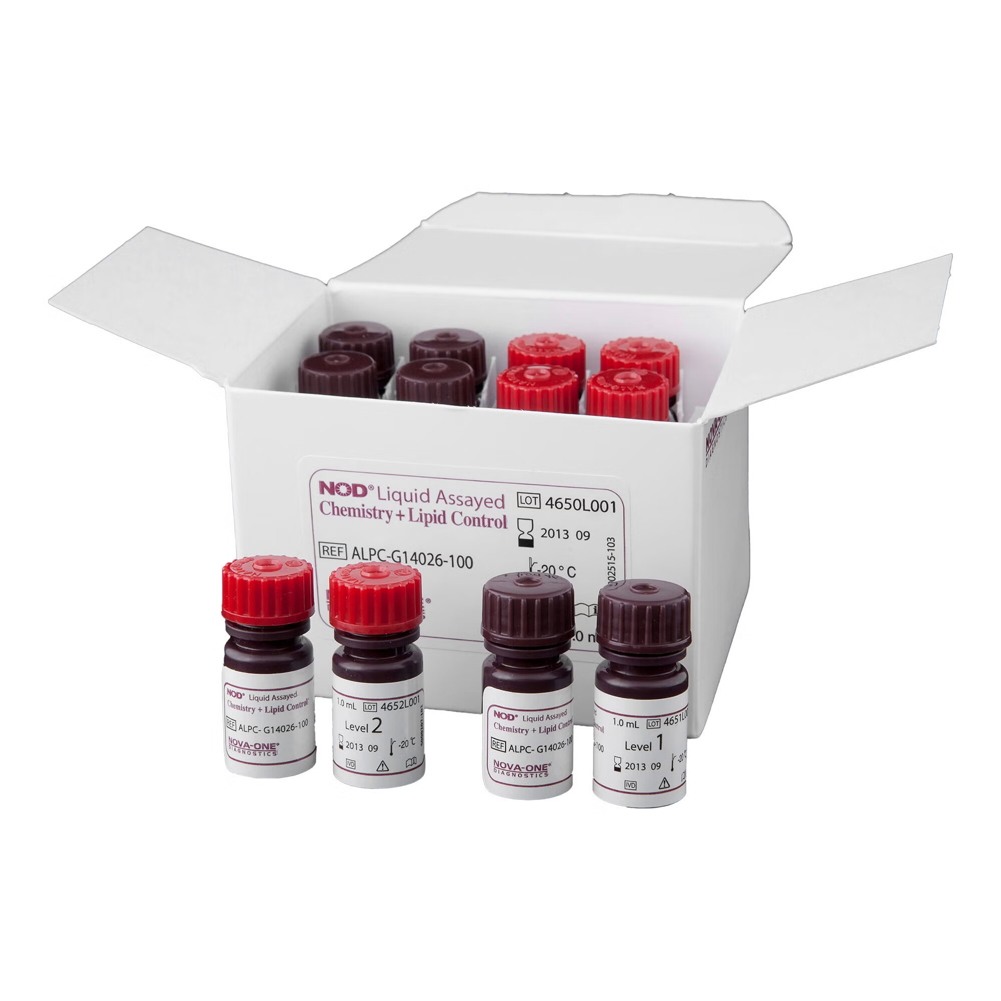 Nova-One Diagnostics - ALPC-G14026-100 Liquid Assayed Chemistry Control Set NOD® Multiple Analytes 2 Levels 2 X 6 X 1 mL