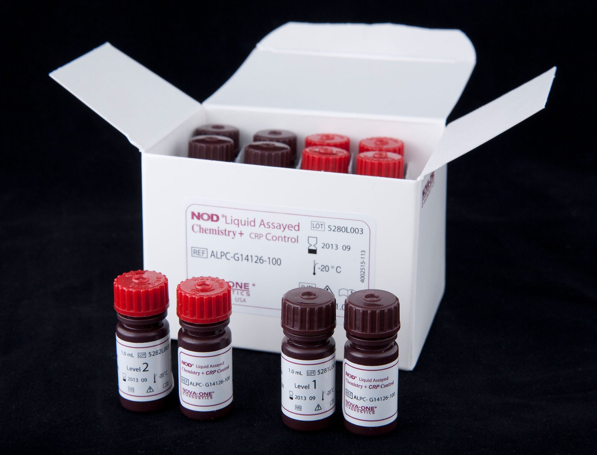 Nova-One Diagnostics - ALPC-G14126-100 Immunochemistry / Specific Protein Test Control Set NOD® General Chemistry with C-Reactive Protein (CRP) 2 Levels 2 X 6 X 1 mL