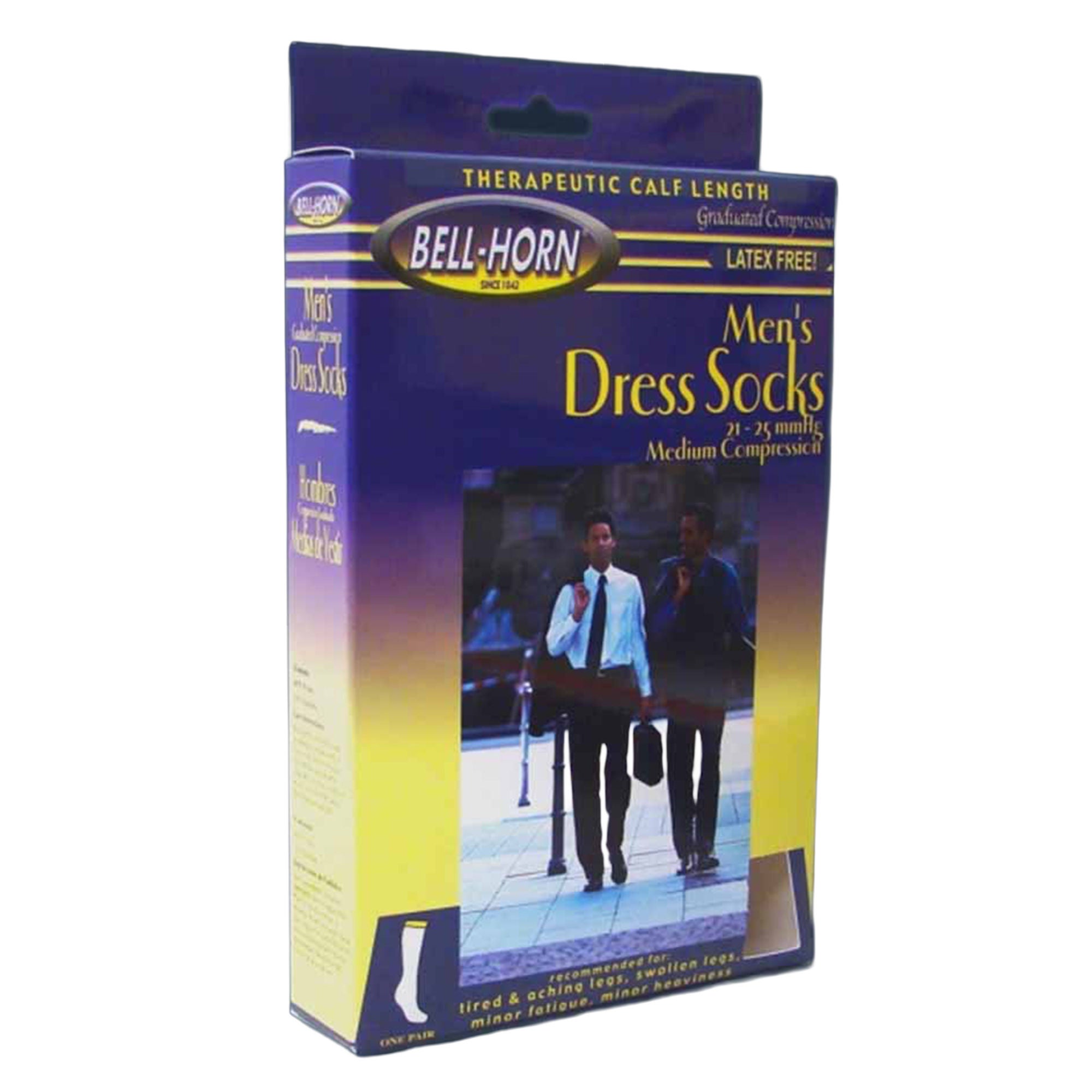 DJO - 11536M Compression Socks Bell-Horn® Calf High Medium Black Closed Toe
