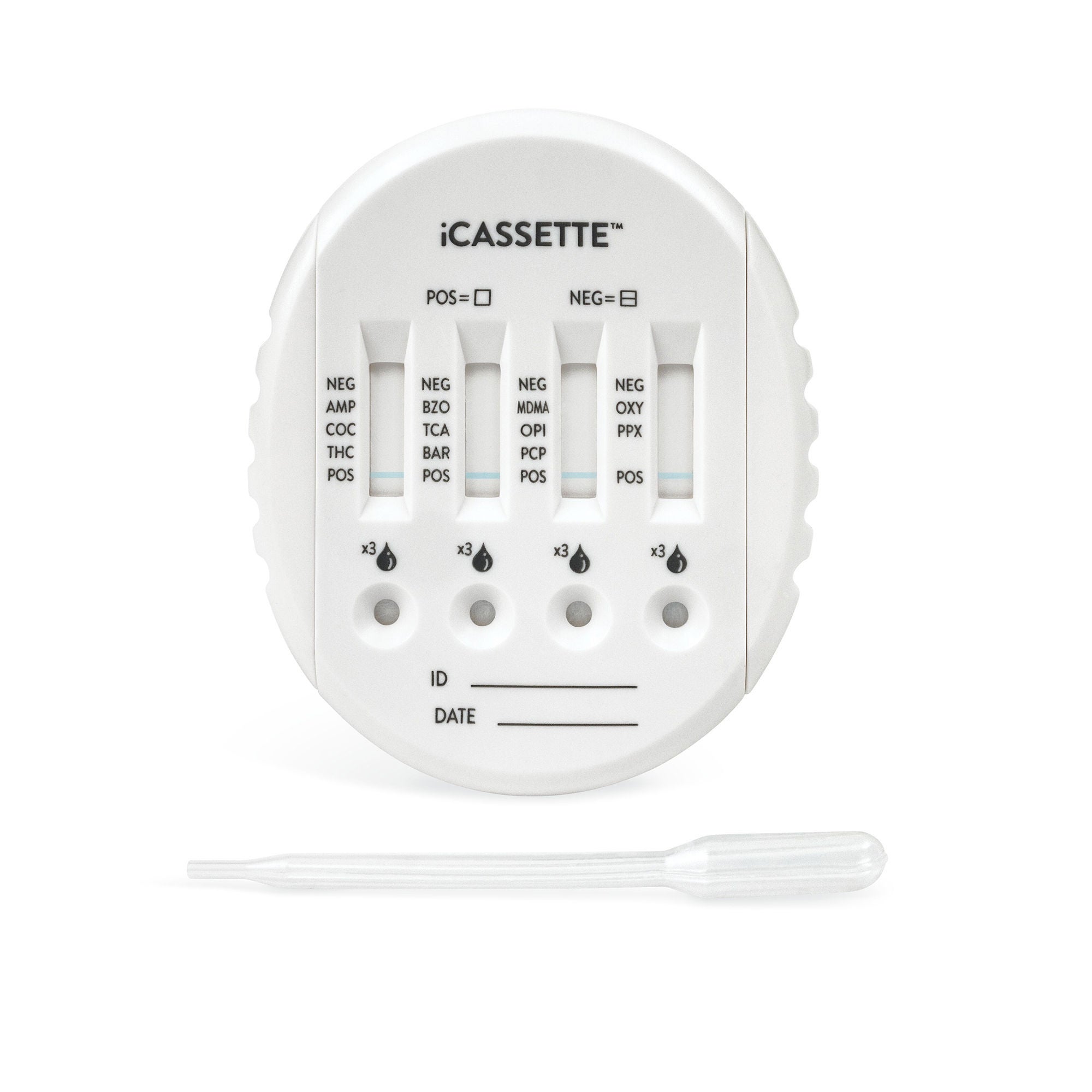 Abbott Rapid Dx North America LLC - I-DCB-1115-011 Drugs of Abuse Test Kit iCassette® Dx AMP, BAR, BZO, COC, MDMA, OPI 300, OXY, PCP, PPX, TCA, THC 25 Tests CLIA Waived