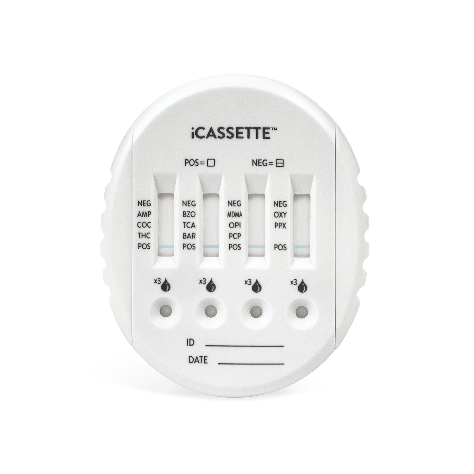 Abbott Rapid Dx North America LLC - I-DCB-1115-011 Drugs of Abuse Test Kit iCassette® Dx AMP, BAR, BZO, COC, MDMA, OPI 300, OXY, PCP, PPX, TCA, THC 25 Tests CLIA Waived
