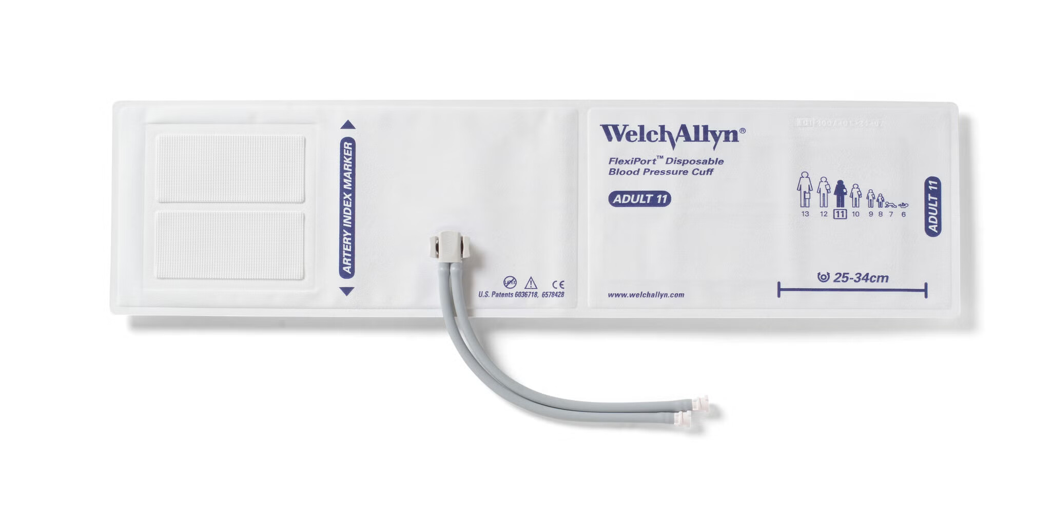 Welch Allyn - SOFT-13-1SC Single Patient Use Blood Pressure Cuff FlexiPort® 40 to 55 cm Leg Cloth Fabric Cuff Thigh Cuff
