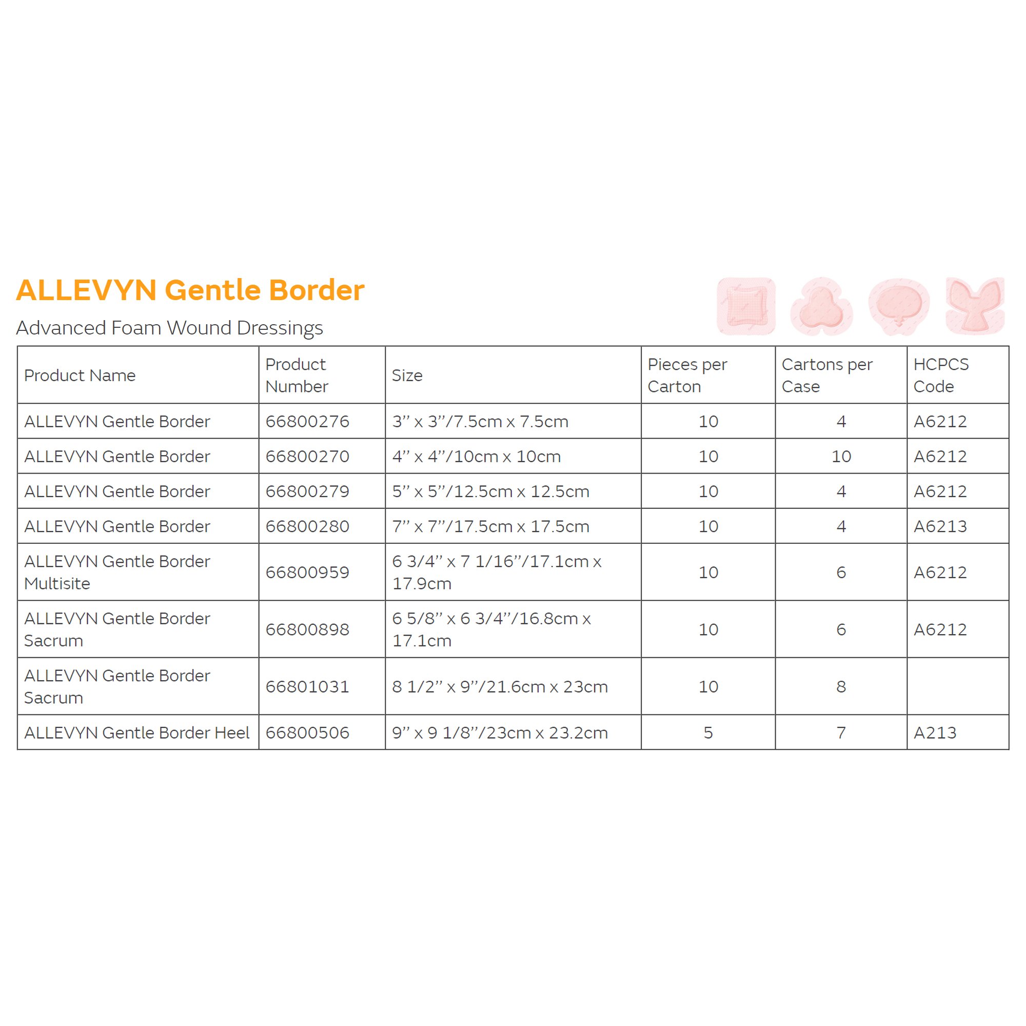 Smith & Nephew - 66800506 Allevyn™ Gentle Border Heel Foam Dressing