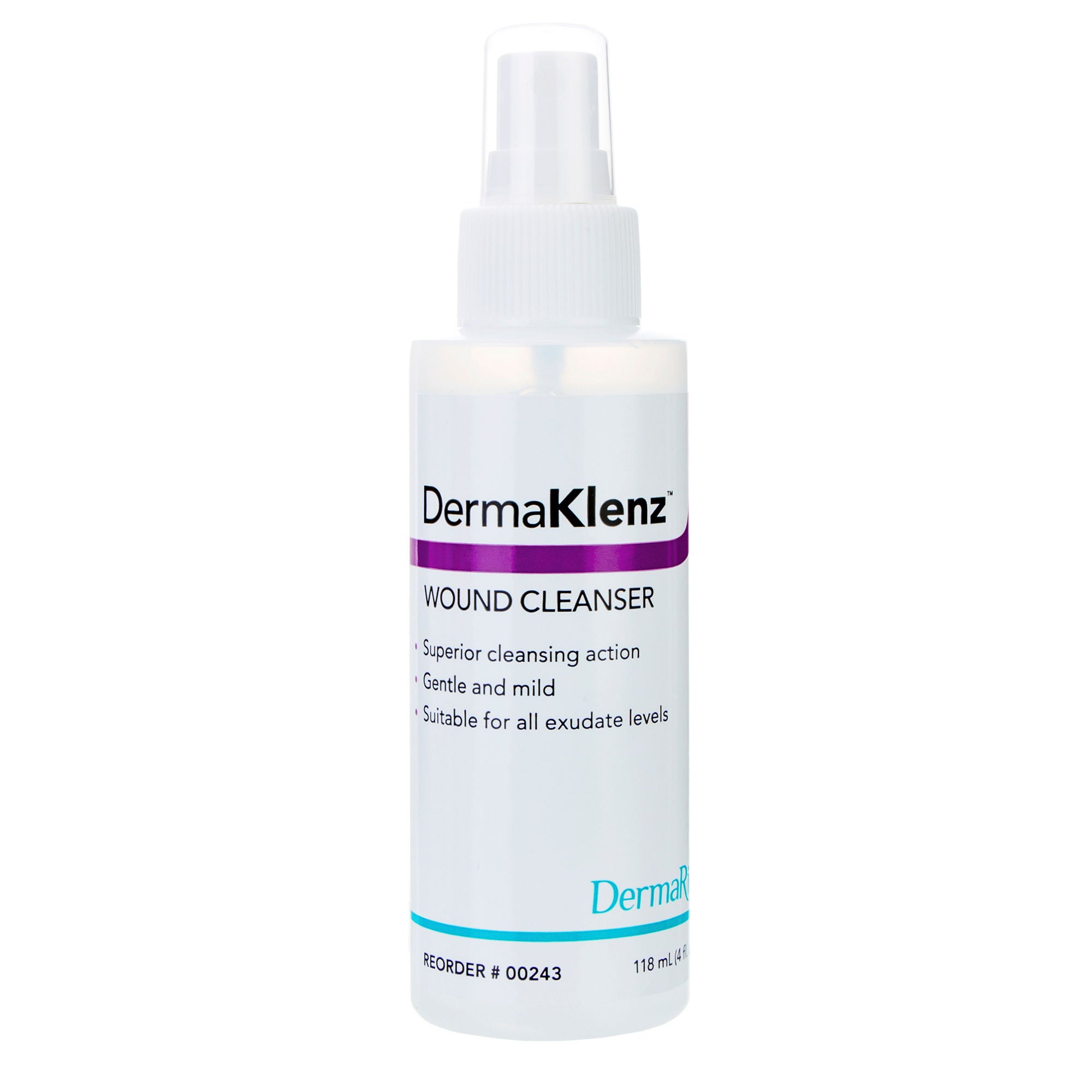 DermaRite Industries - 00243 Wound Cleanser DermaKlenz® 4 oz. Pump Bottle NonSterile