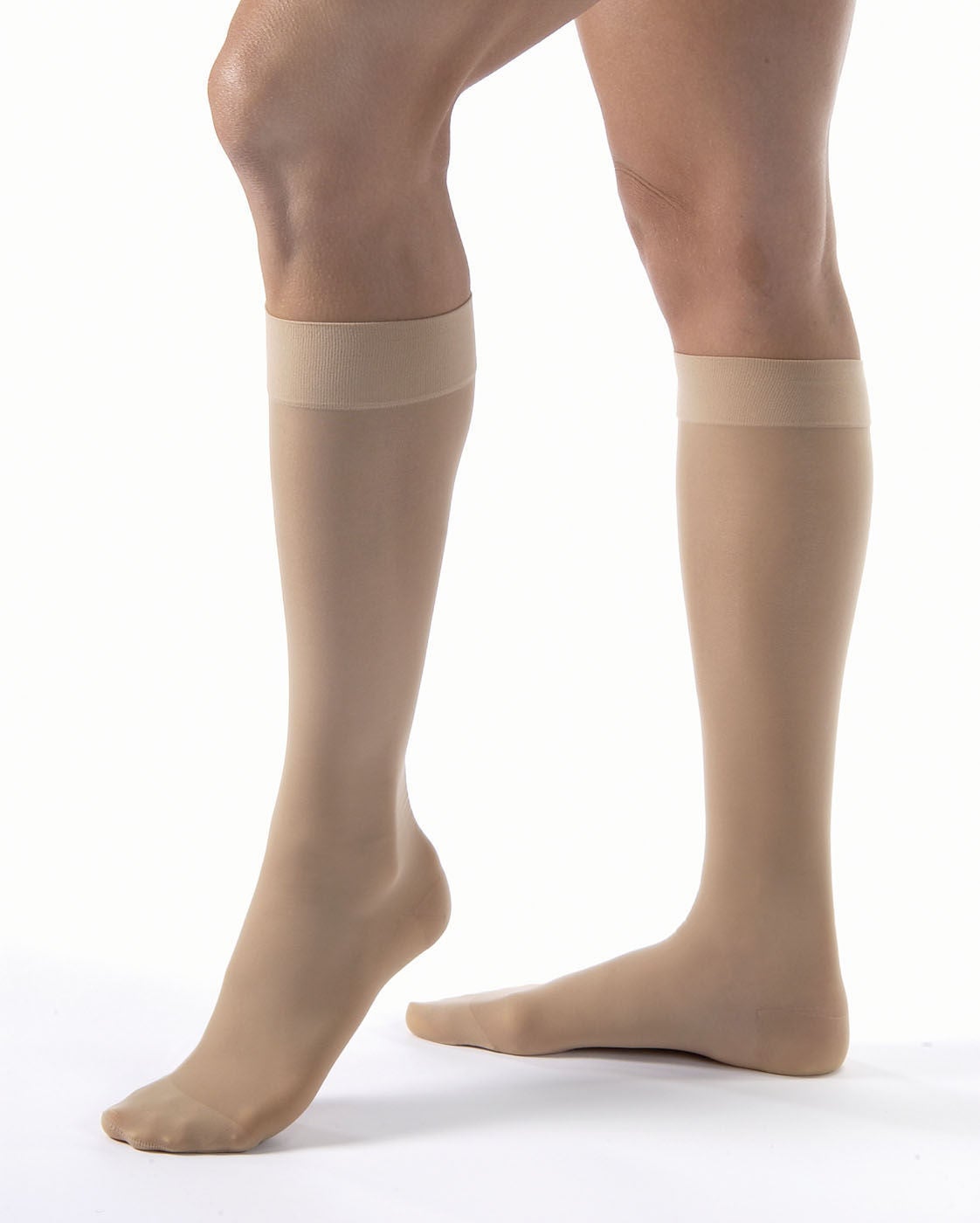 BSN Medical - 119607 Compression Stocking Jobst® Ultrasheer Knee High X-Large / Petite Natural / Silky Beige Closed Toe