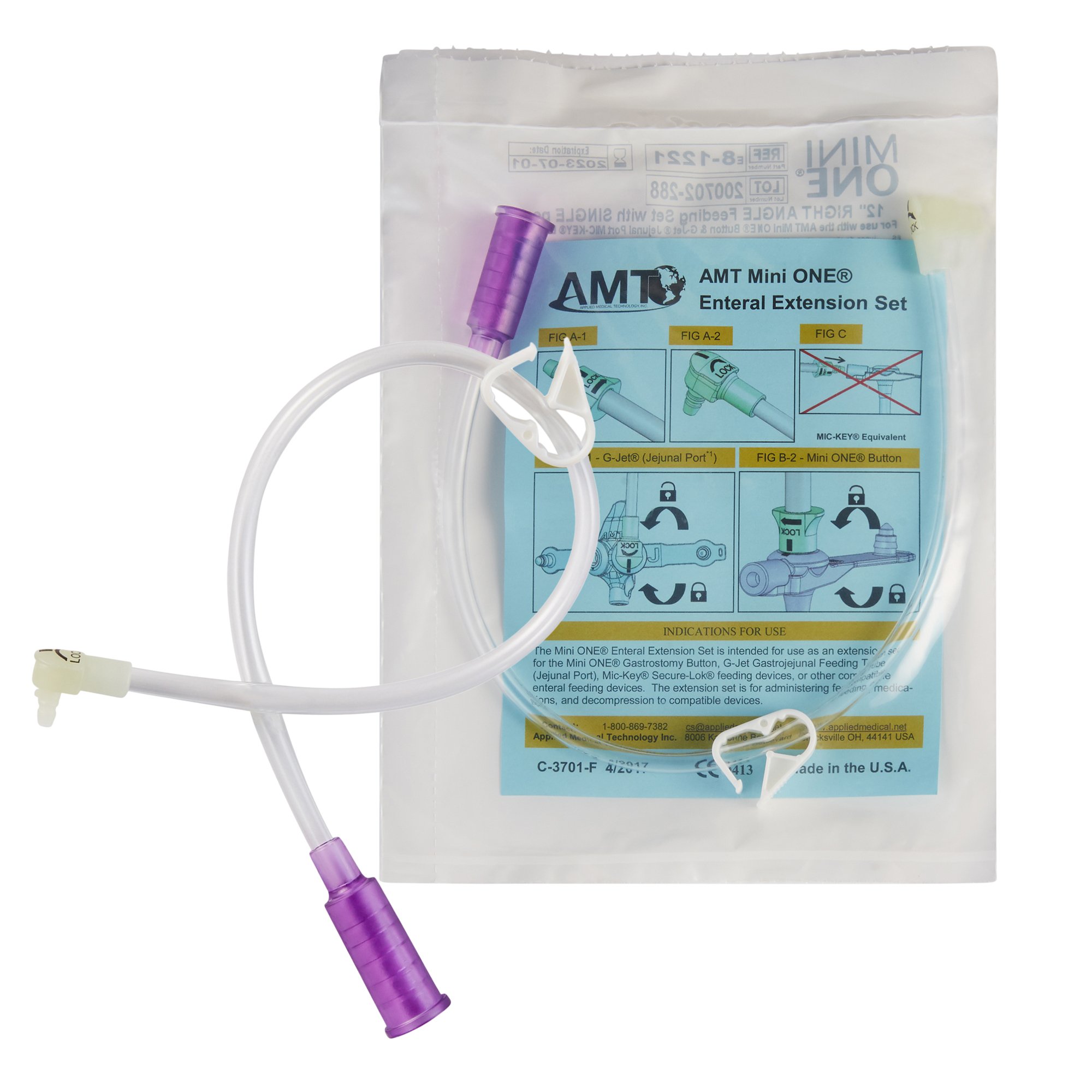 Applied Medical Technology Inc - 8-1221 Mini ONE® Right Angle Connector With Bolus Adapter