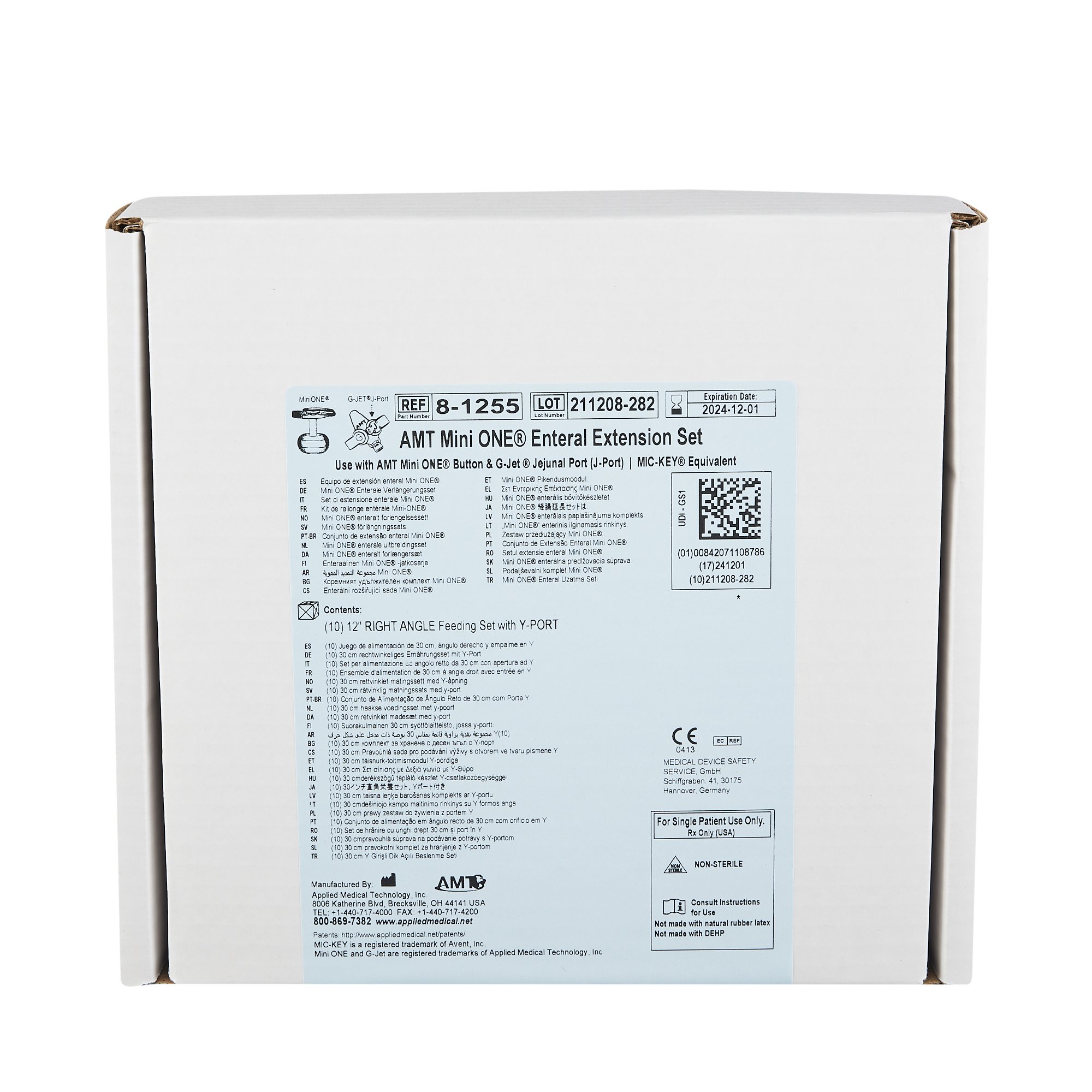 Applied Medical Technology Inc - 8-1255 Mini ONE® Right Angle Connector with Y-Port