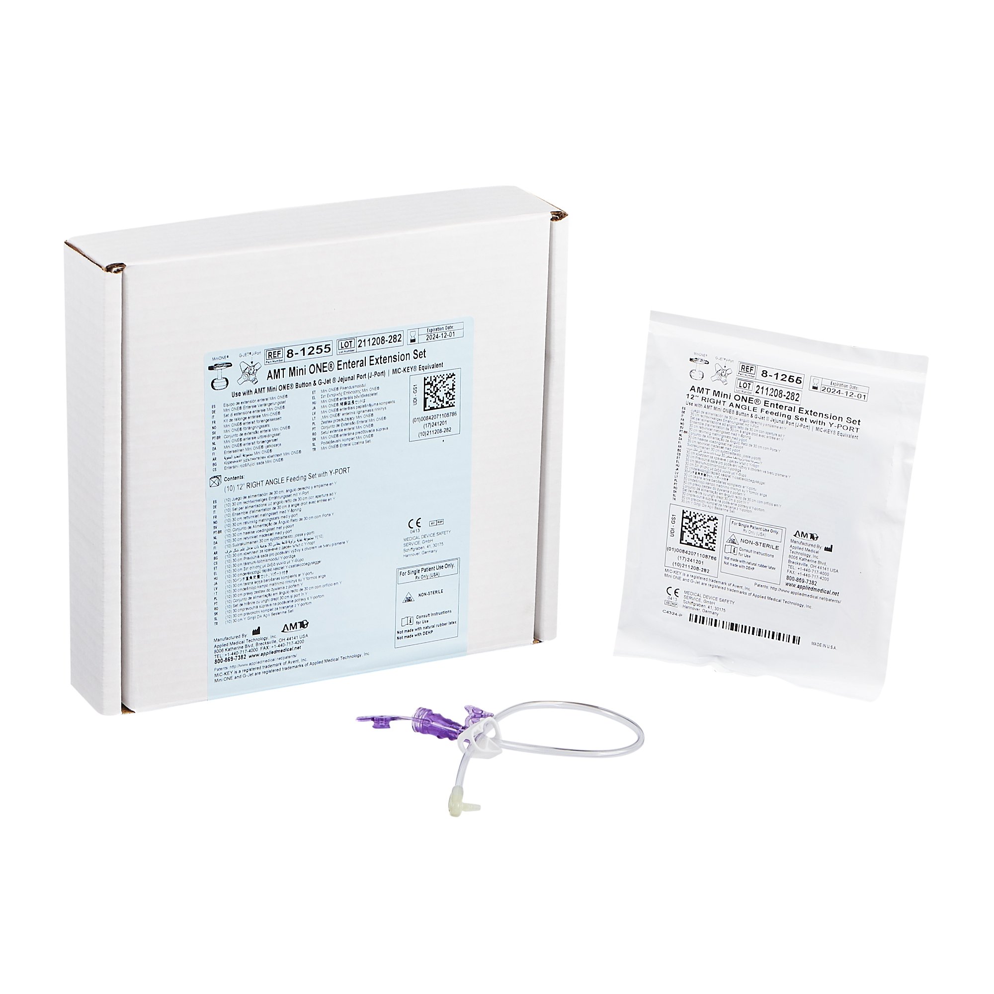 Applied Medical Technology Inc - 8-1255 Mini ONE® Right Angle Connector with Y-Port