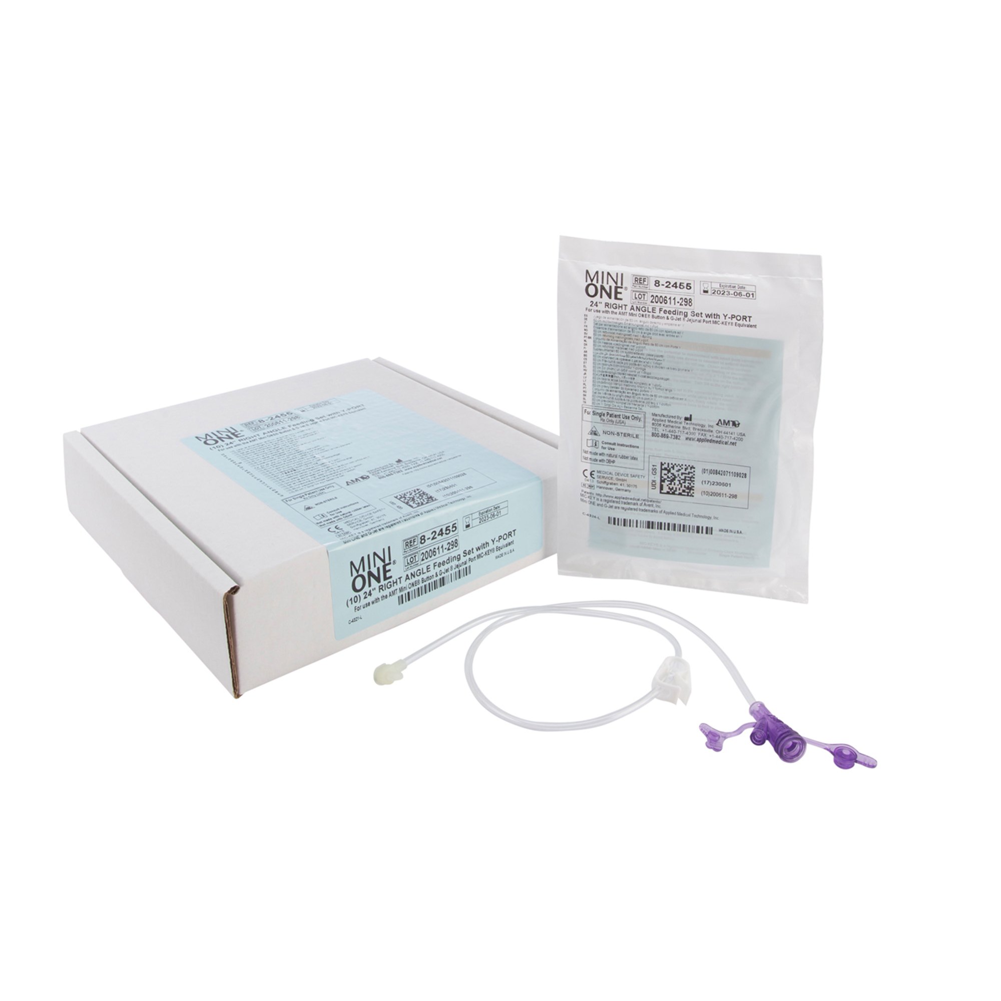 Applied Medical Technology Inc - 8-2455 Mini ONE Right Angle Connector with Y-Port