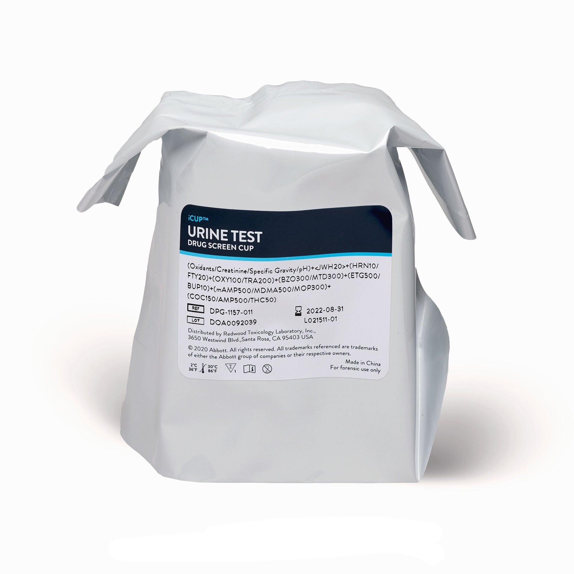 Abbott Rapid Dx North America LLC - I-DUE-1127-022 Drugs of Abuse Test Kit iCup® A.D. AMP, BAR, BZO, COC, mAMP/MET, MTD, OPI, OXY, PCP, PPX, TCA, THC (CR, OX, pH) 25 Tests CLIA Waived