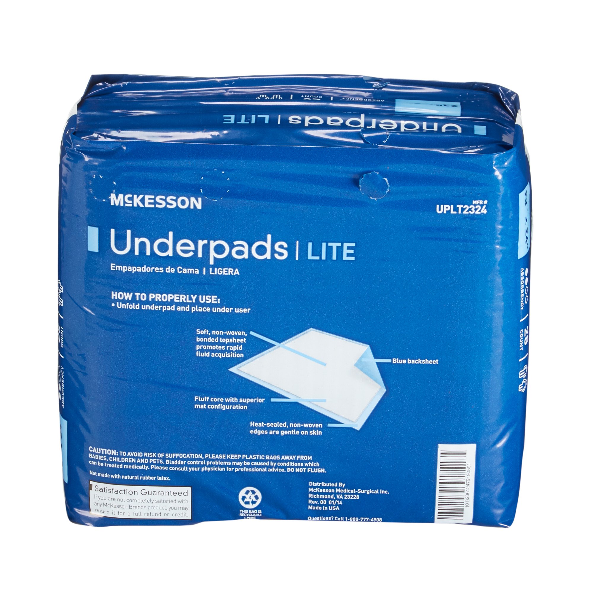 McKesson Brand - UPLT2324 McKesson Classic Plus Light Absorbency Underpads