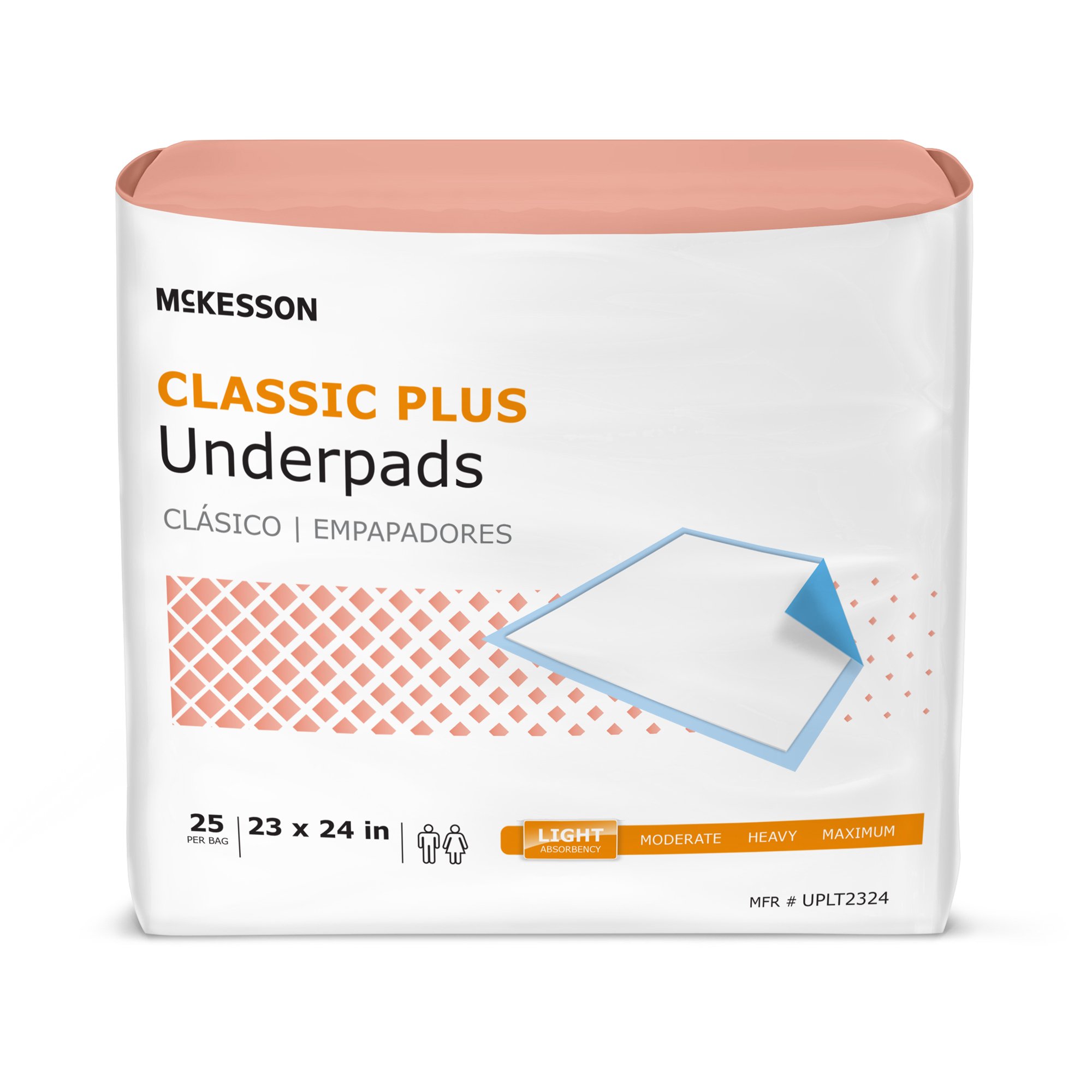 McKesson Brand - UPLT2324 McKesson Classic Plus Light Absorbency Underpads