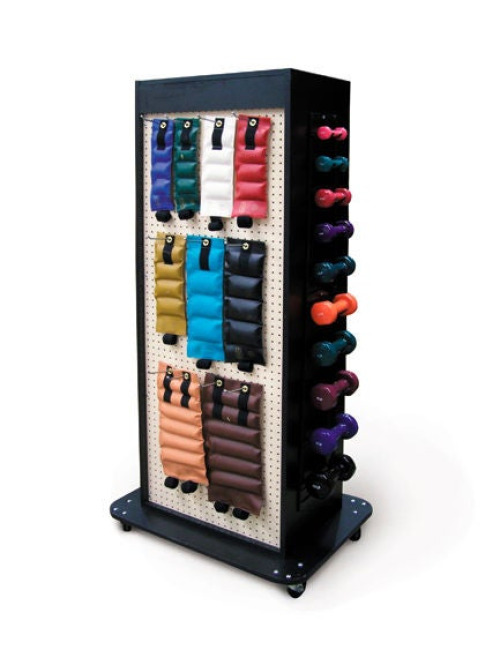 Hausmann Industries - 5592-100 Storage Unit with Exercise Equipment 52 Piece Set with Mobile Unit Compact 1 to 10 lbs.