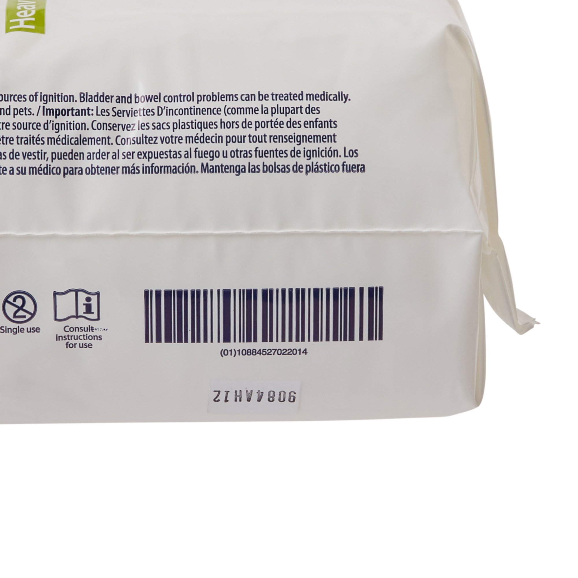 Cardinal 1140A - Sure Care™ Bladder Control Pads, Heavy Absorbency, 4 x 12.5 Inch - 16/Bag, 96/Case