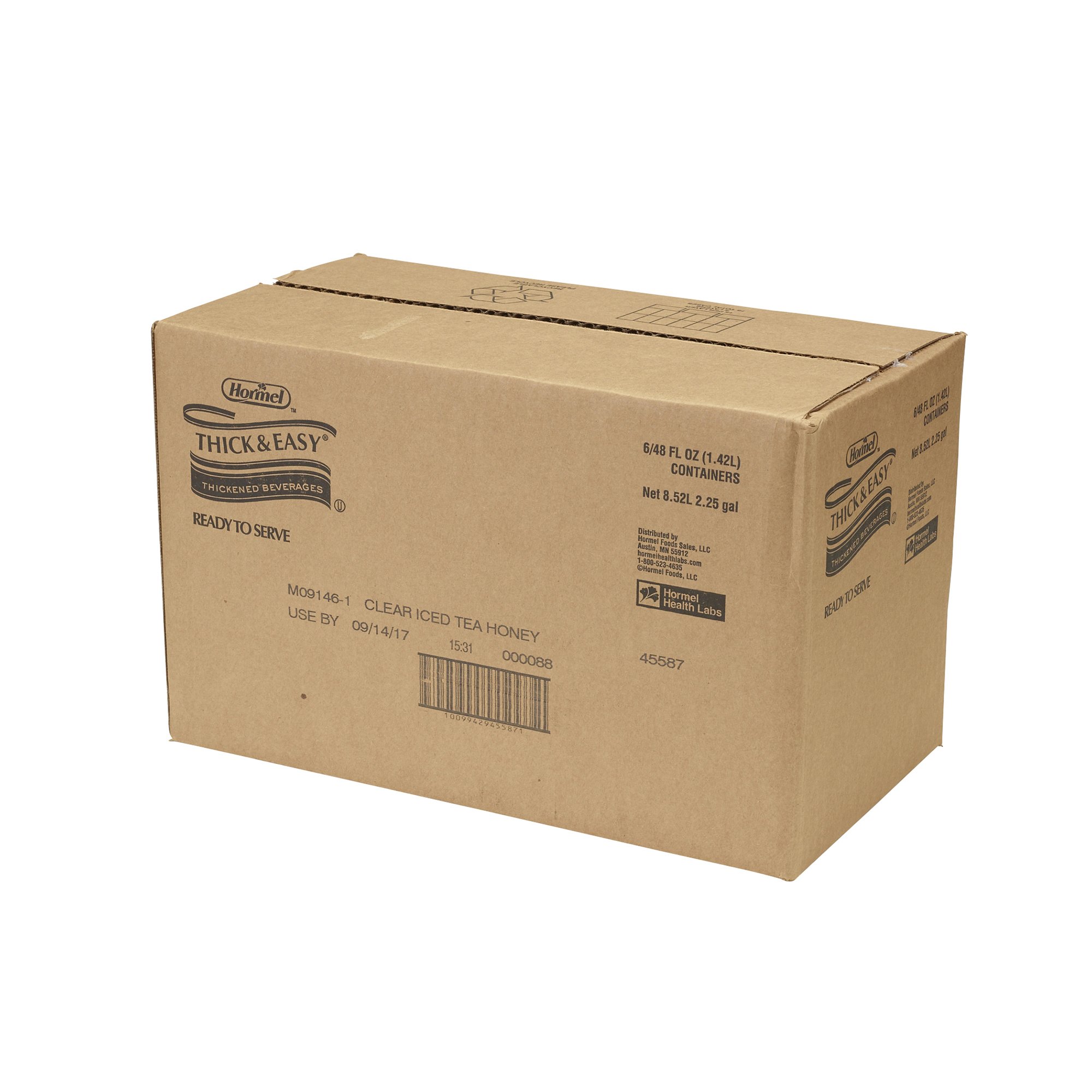 Lyons Magnus LLC 45587 - Thick & Easy® Clear Honey Consistency Iced Tea Thickened Beverage, 46-oz. - 1/Each, 6/Case