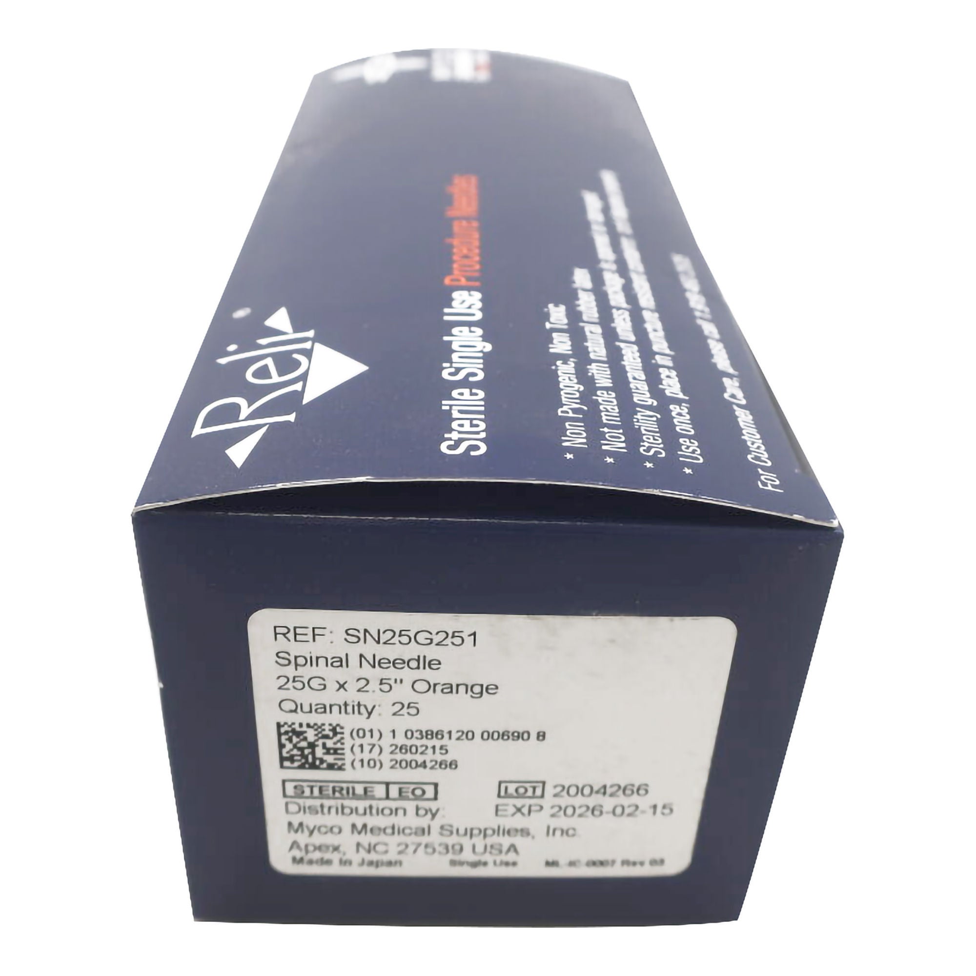 Myco Medical Supplies - SN25G251 Reli® Spinal Needle