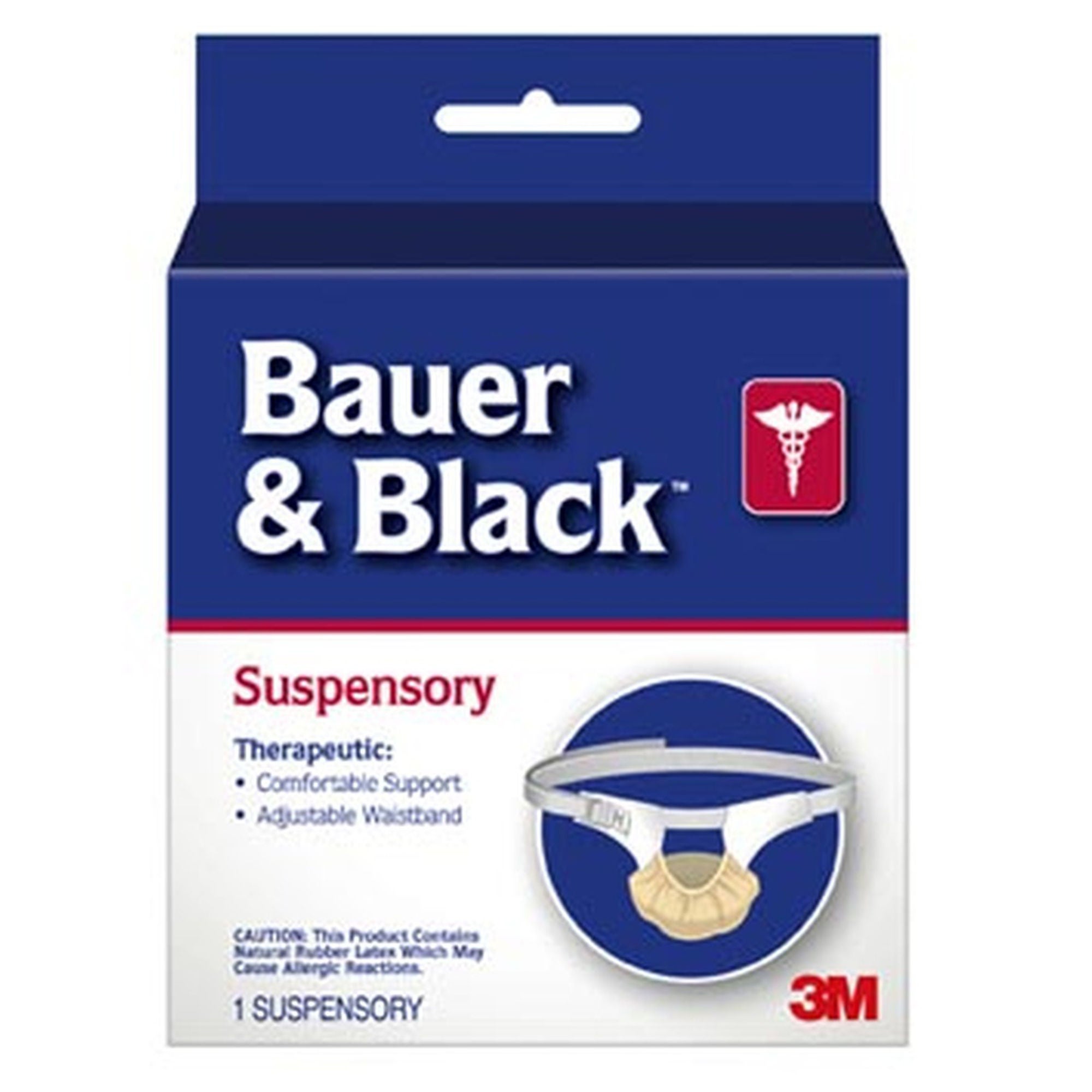 3M Company - 201255 Athletic Supporter Bauer & Black™ Large White