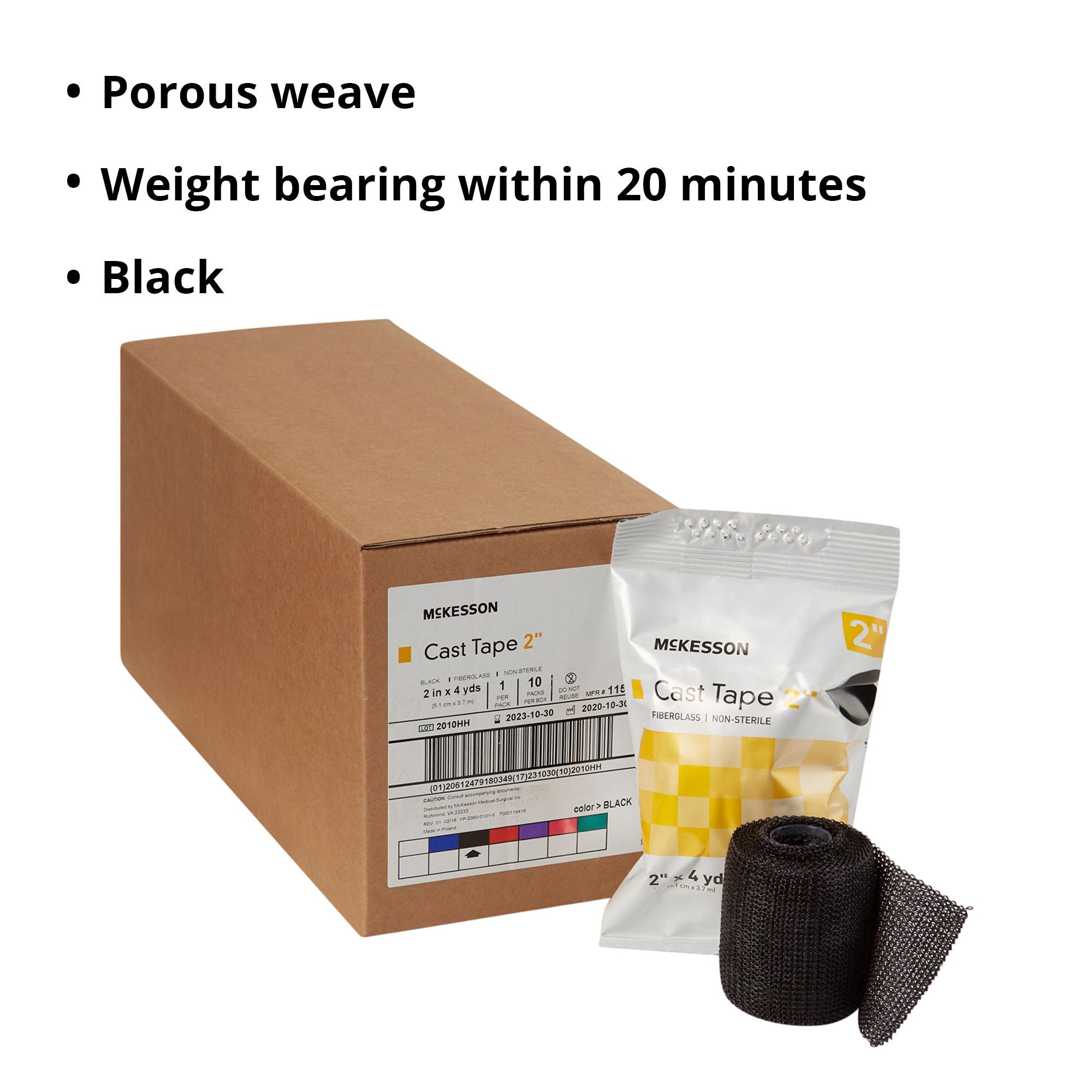 McKesson Brand - 115-2A McKesson Black Cast Tape