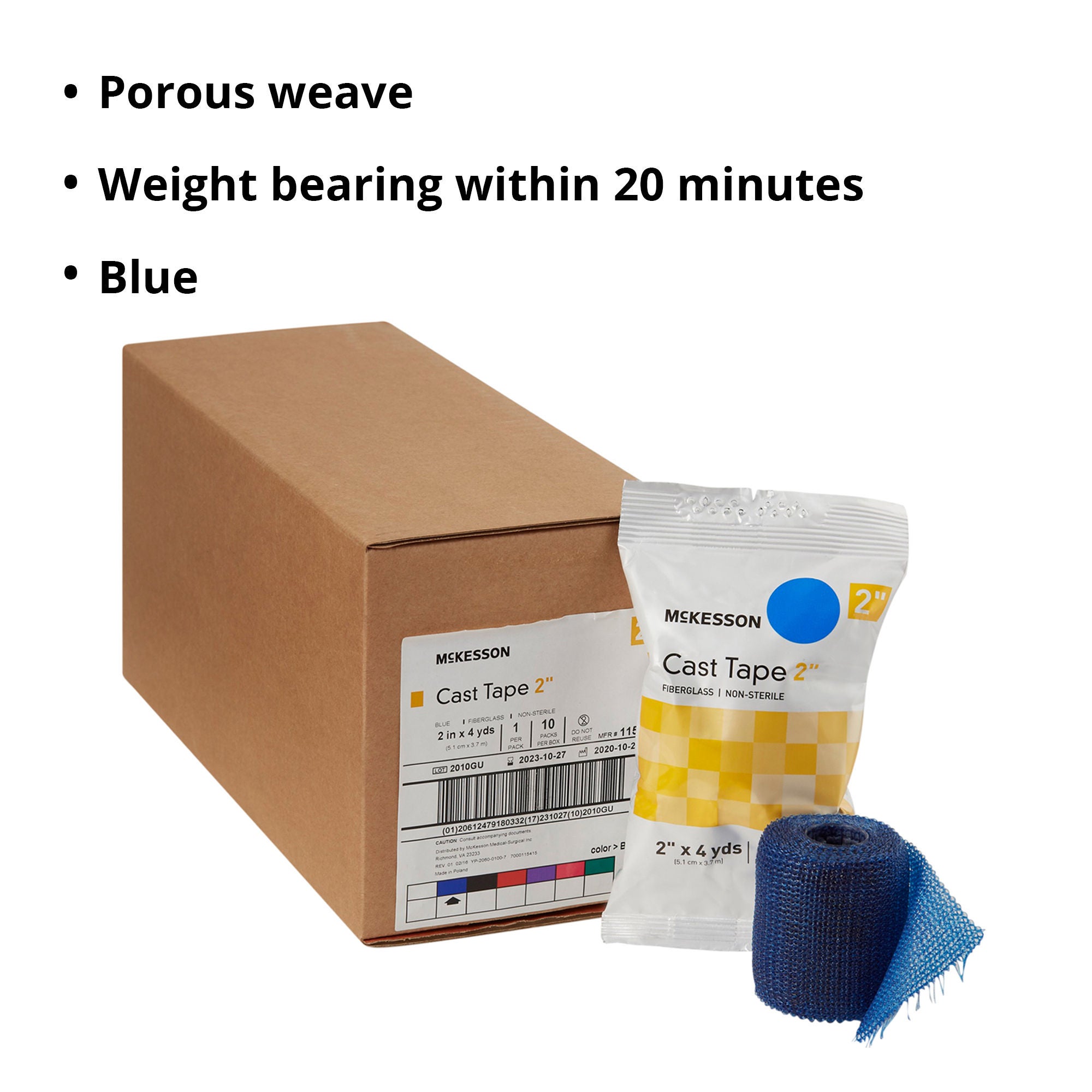 McKesson Brand - 115-2B McKesson Blue Cast Tape