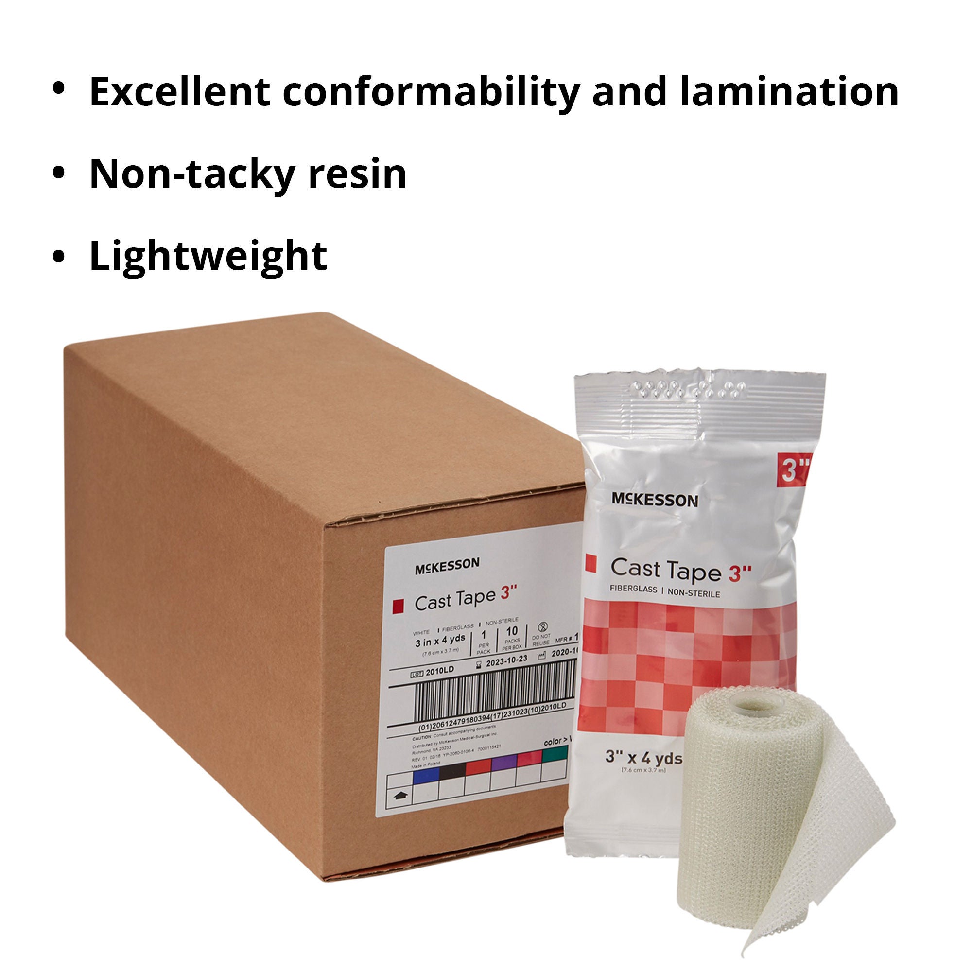 McKesson Brand - 115-3 McKesson White Cast Tape