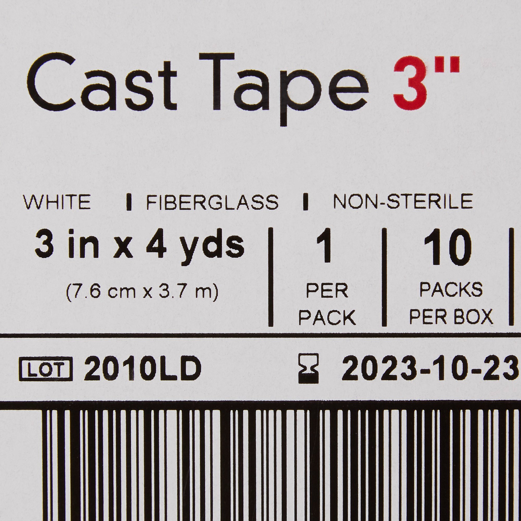 McKesson Brand 115-3 - McKesson White Cast Tape, 3 Inch x 4 Yard - 1/Each, 10/Box
