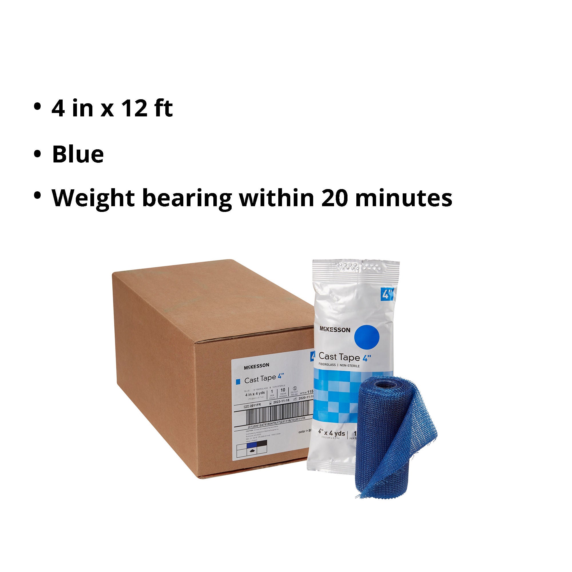 McKesson Brand - 115-4B McKesson Blue Cast Tape