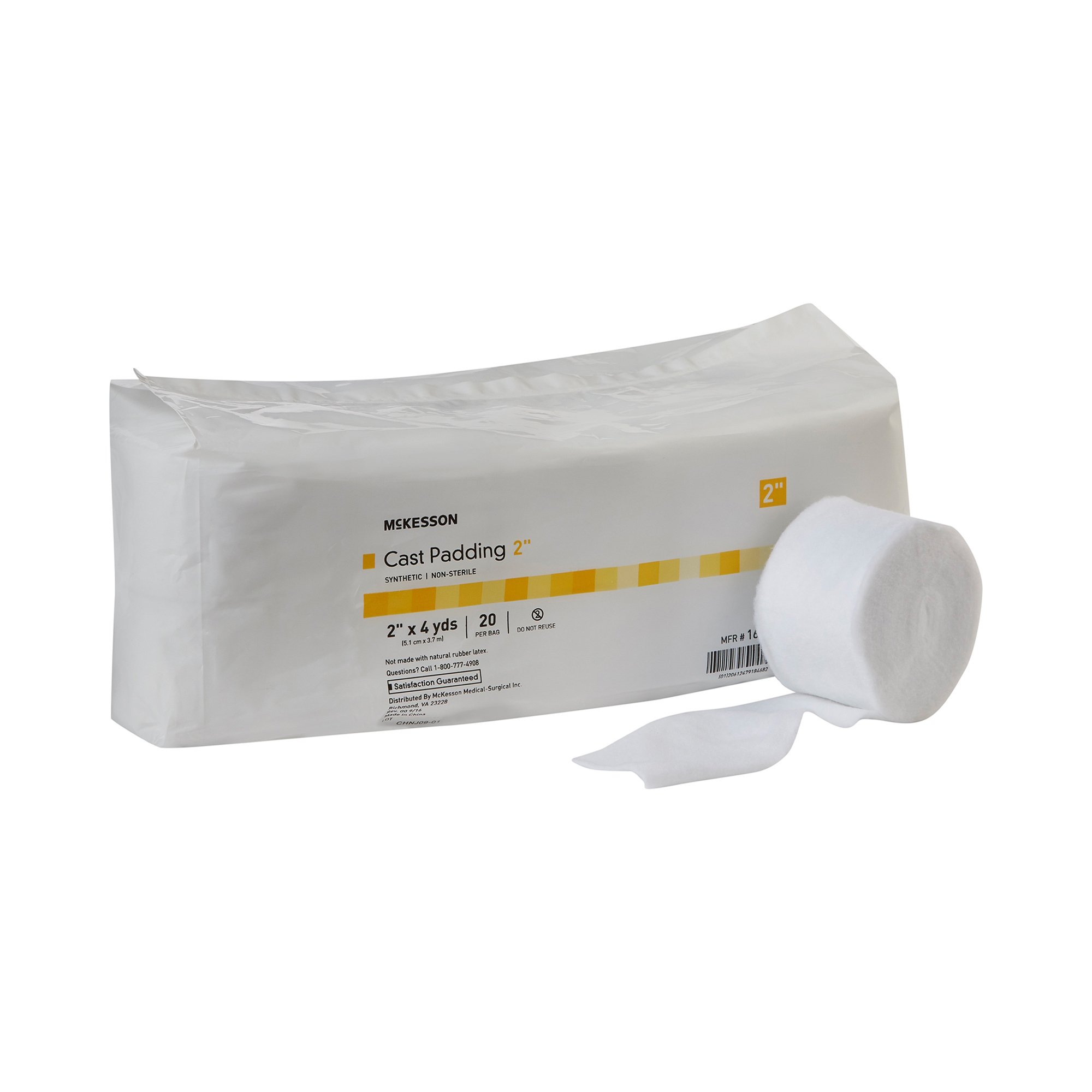 McKesson Brand 16-CP2 - McKesson White Polyester Cast Padding, 2 Inch x 4 Yard - 20/Bag, 80/Case