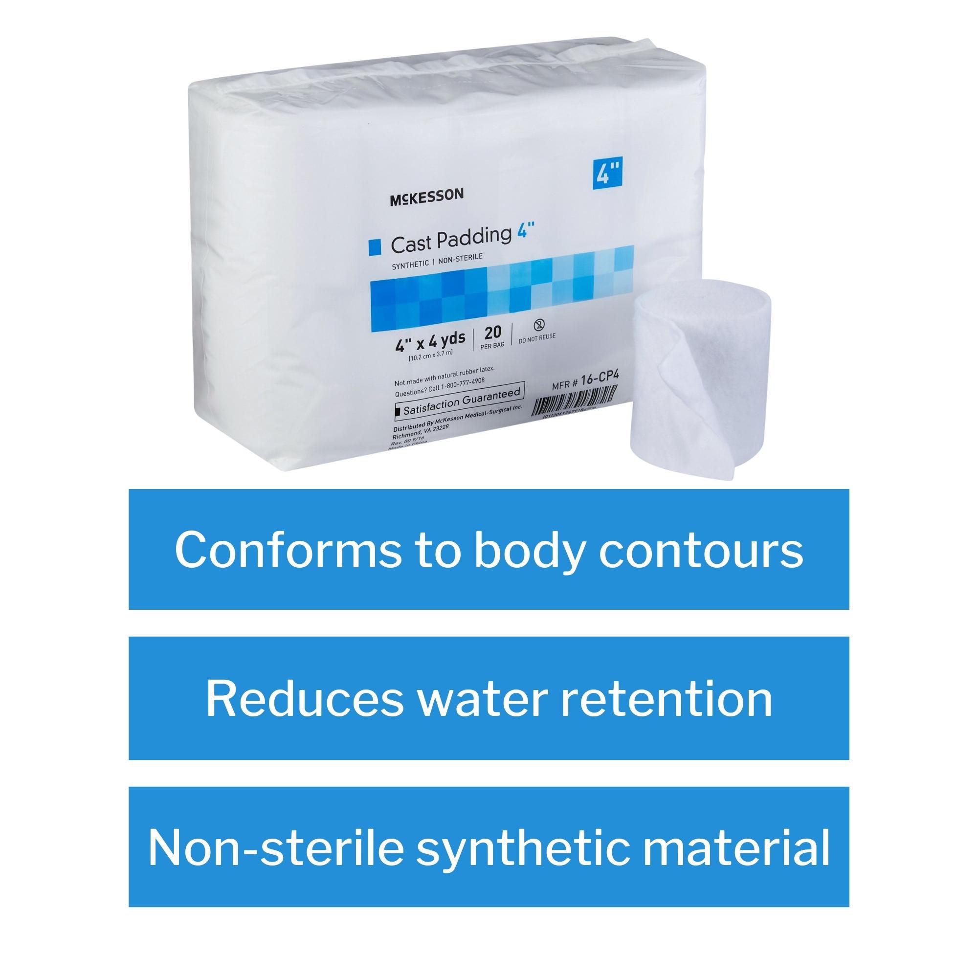 McKesson Brand - 16-CP4 McKesson White Polyester Cast Padding