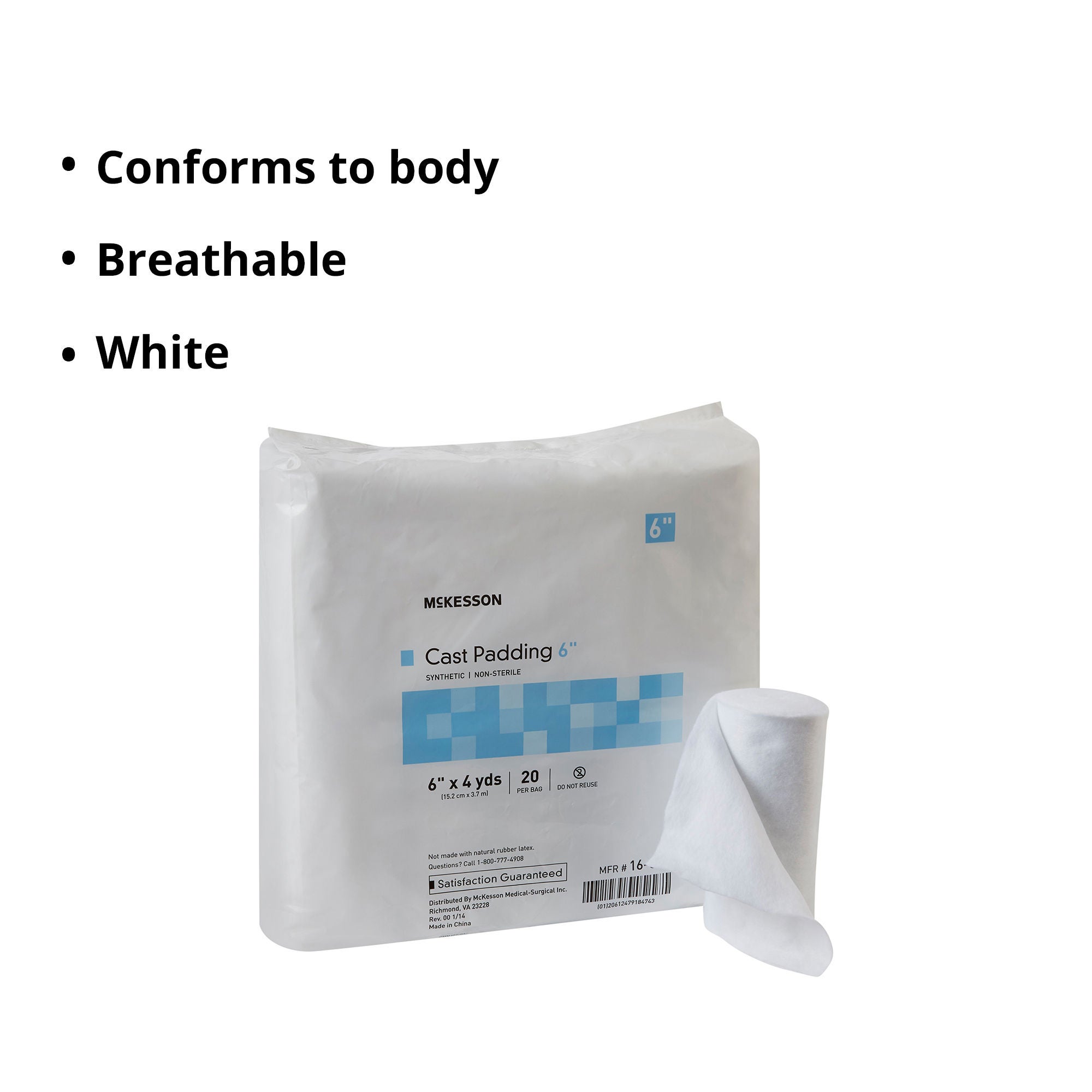 McKesson Brand - 16-CP6 McKesson White Polyester Cast Padding