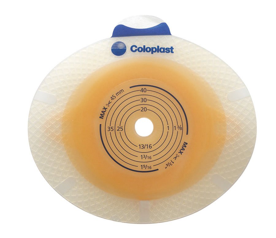 Coloplast 11041 - SenSura® Click Convex Light Barrier Ostomy Barrier Trim to Fit 15 – 53 mm Yellow - 5/Box
