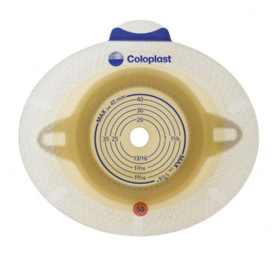 Coloplast 10016 - SenSura® Click Xpro Flat Ostomy Barrier, 20 – 35 mm Stoma Opening, Green Match - 5/Box