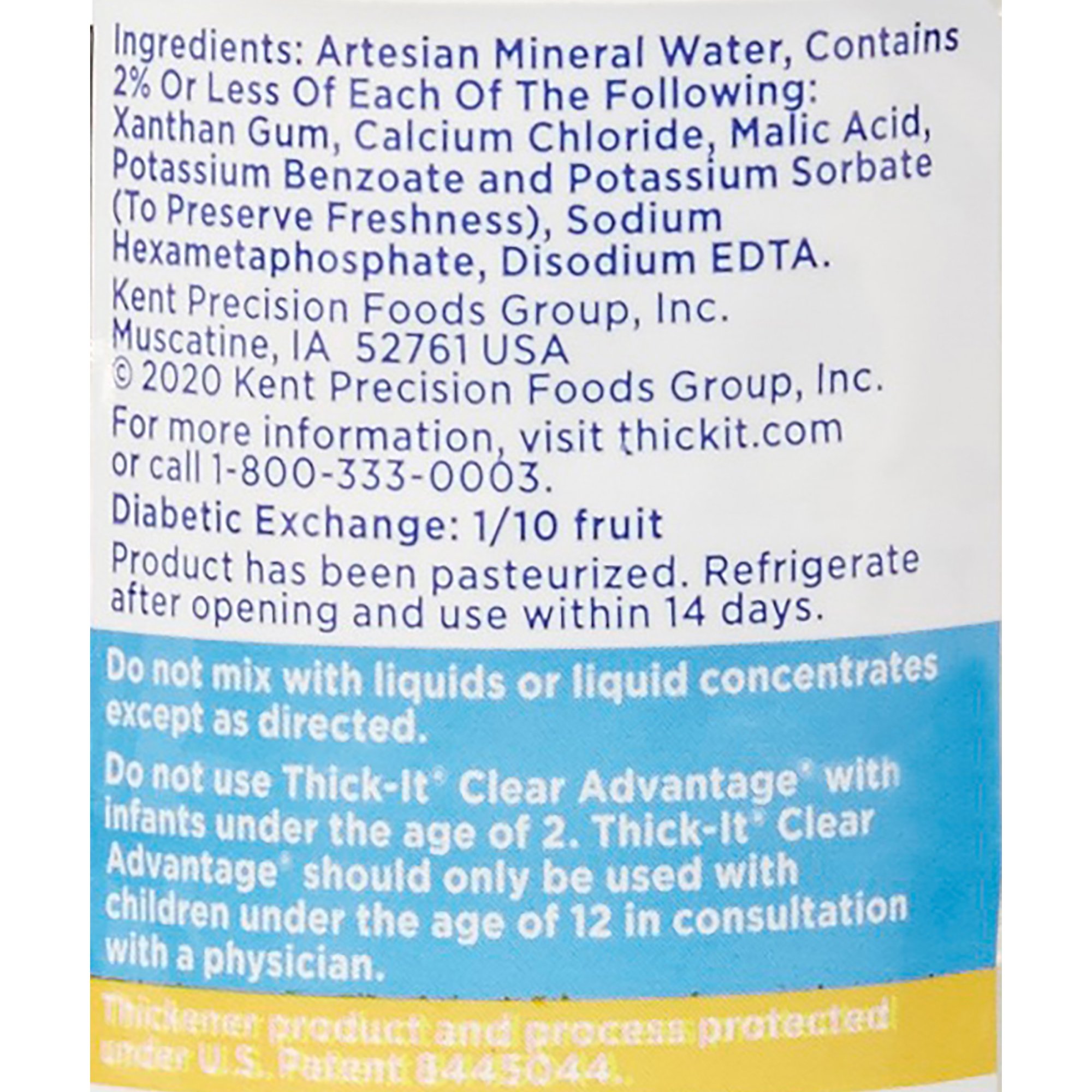 Kent Precision Foods - B453-L9044 Thick-It® AquaCareH2O Thickened Beverage