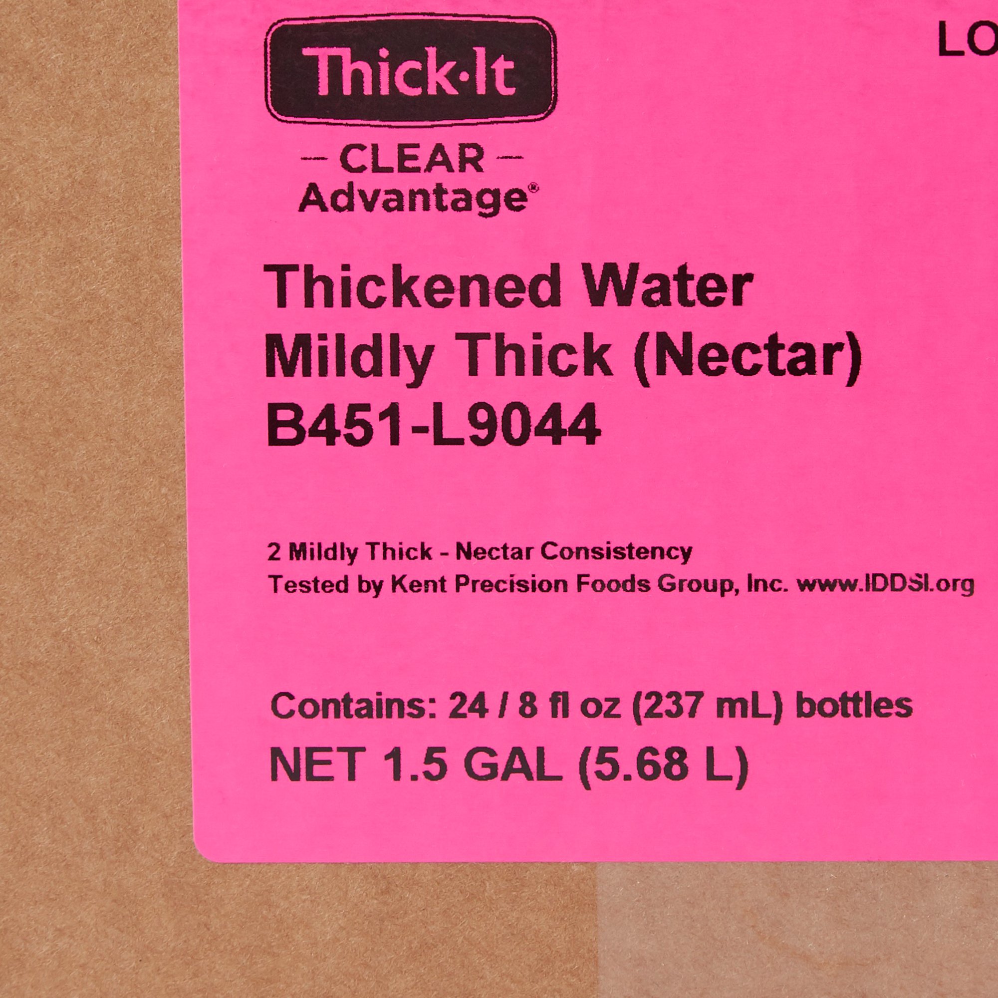 Kent Precision Foods B451-L9044 - Thick-It® Clear Advantage® Nectar Consistency Thickened Water, 8-ounce Bottle - 1/Each, 24/Case