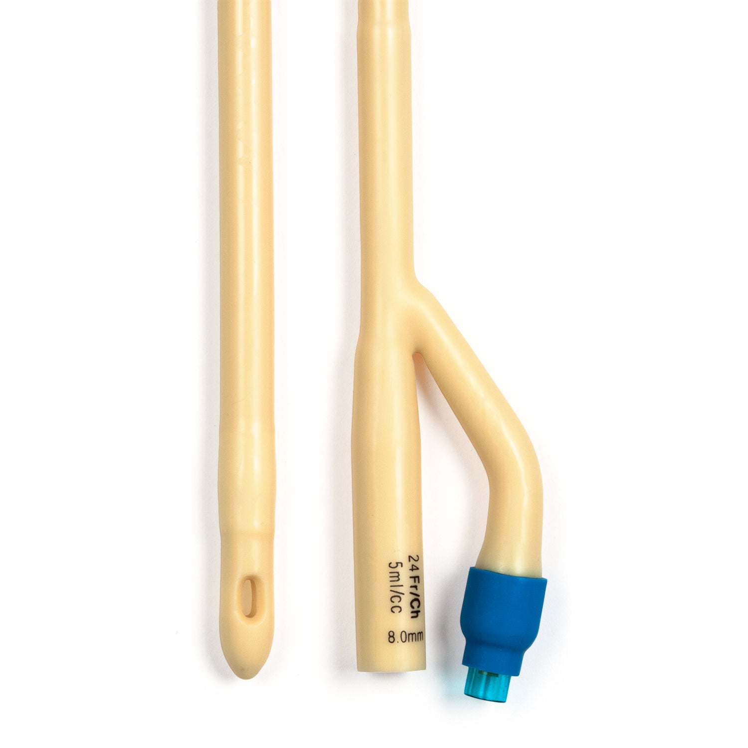 Dynarex - 4944 Foley Catheter 2-Way Standard Tip 5 cc Balloon 24 Fr. Silicone Coated Latex