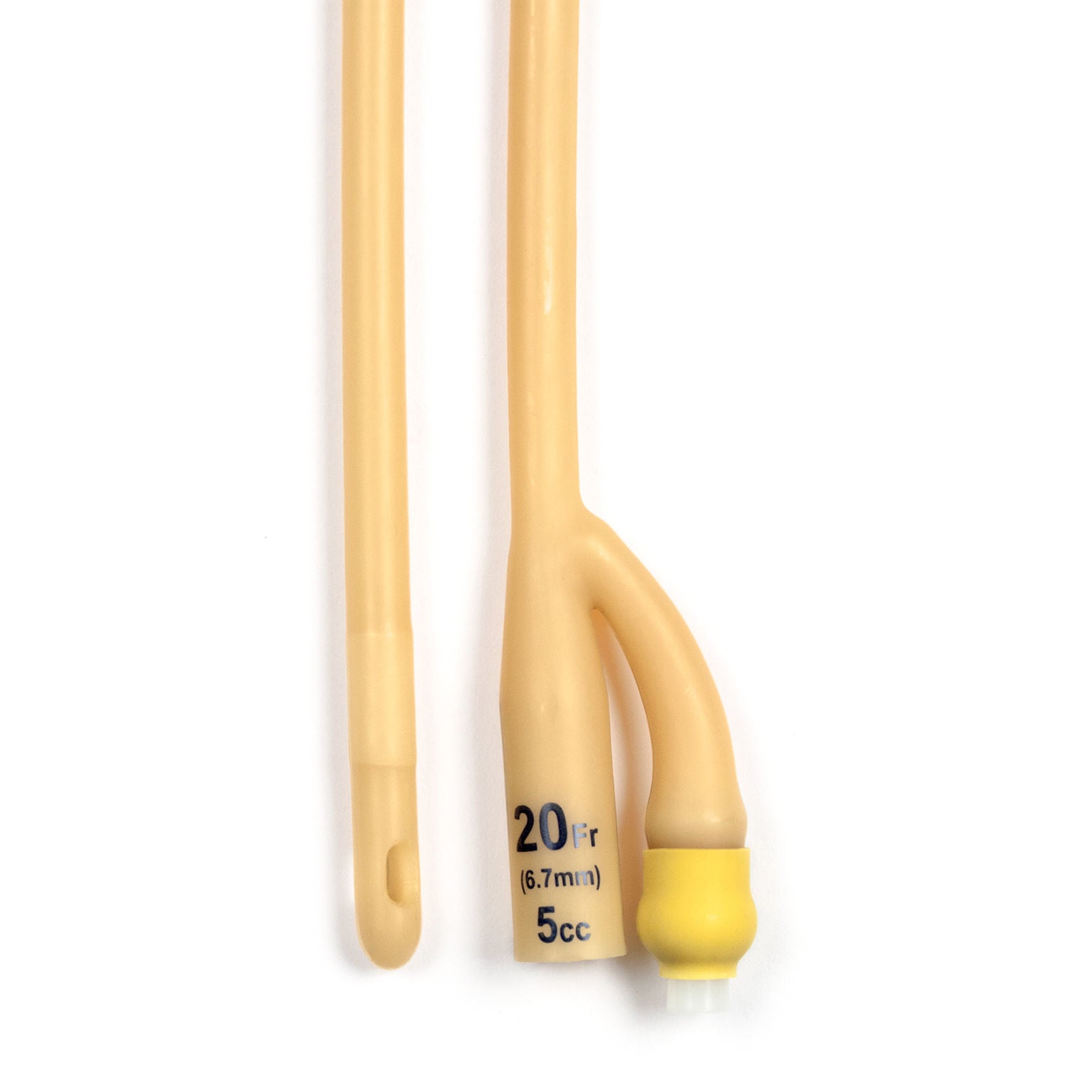 Dynarex - 4940 Foley Catheter 2-Way Standard Tip 5 cc Balloon 20 Fr. Silicone Coated Latex
