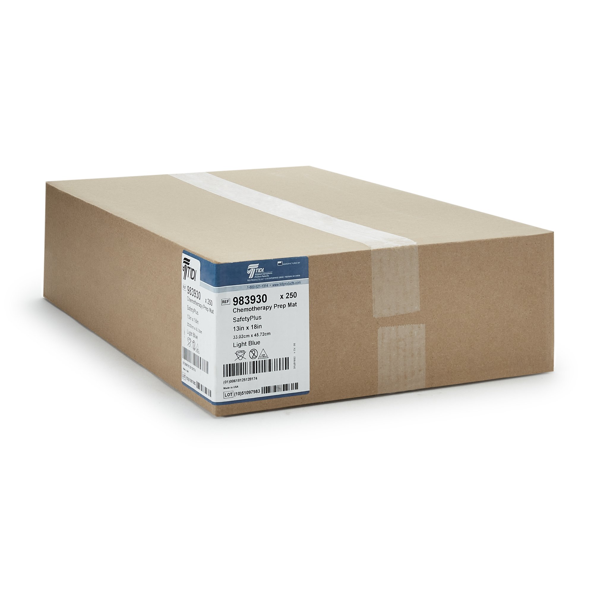 Tidi Products 983930 - Tidi P2® Chemotherapy Prep Mat, 13 x 18 Inch - 250/Case