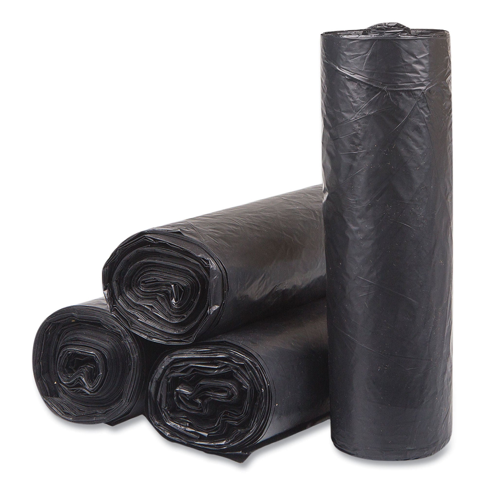 Essendant Co-United Stationers - IBSS334016K Trash Bag Inteplast Group 33 gal. 16 Mic. 33 X 40 Inch Black Extra Heavy Duty Star Seal Bottom Coreless Roll