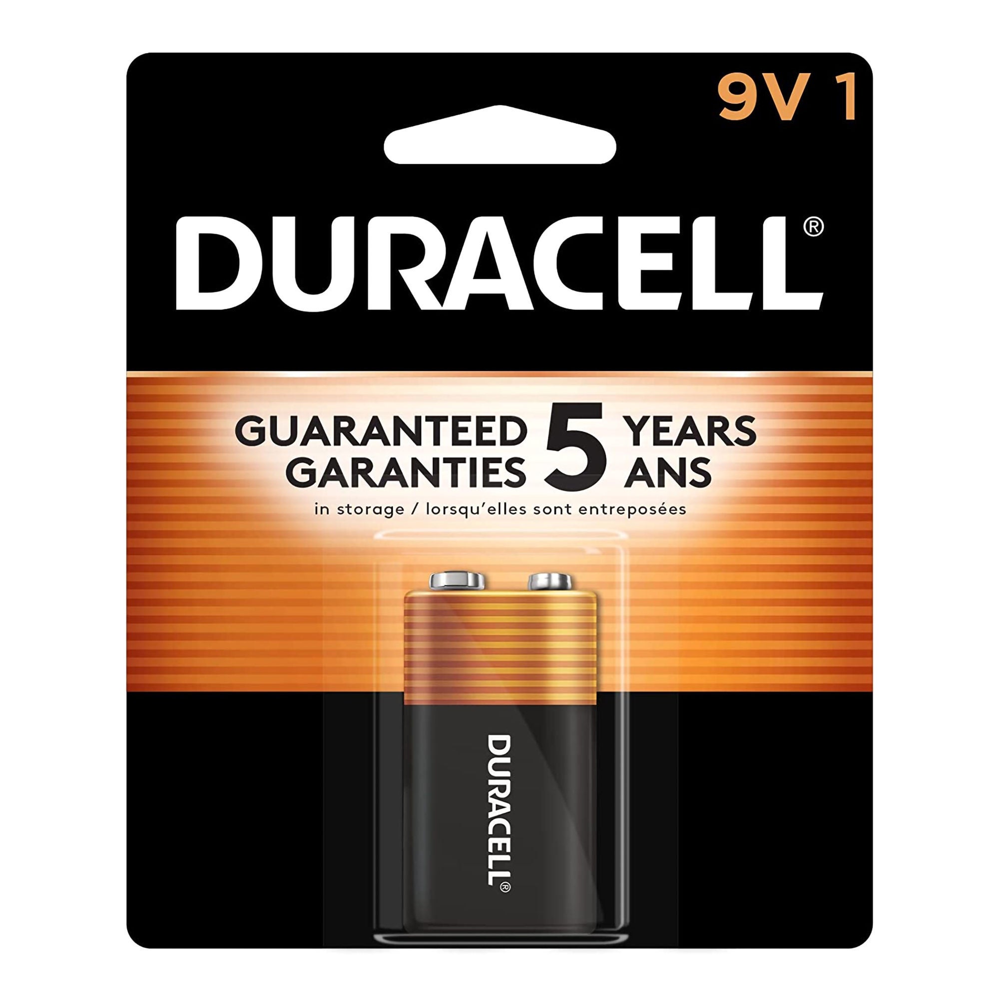 Procter & Gamble - 04133311601 Alkaline Battery Duracell® Coppertop® 9V Cell 9 Volt Disposable 1 Pack